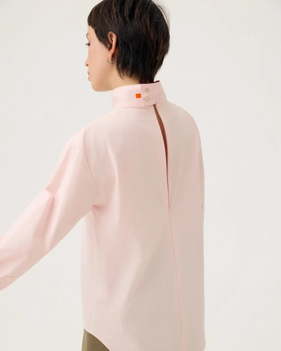 3EIGHTH | Oki Scarf Collar Top in Sakura Pink