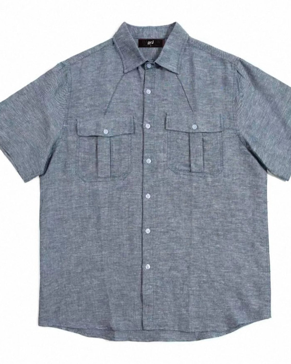 PROJET1826 | Linen Cotton Top With Front Pockets | Grey
