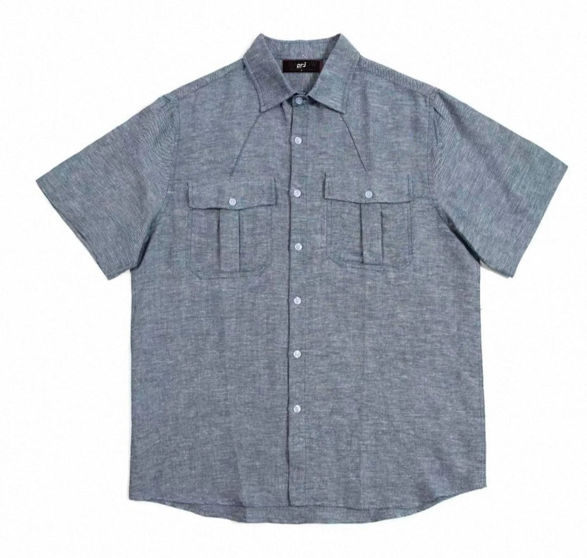 PROJET1826 | Linen Cotton Top With Front Pockets | Grey