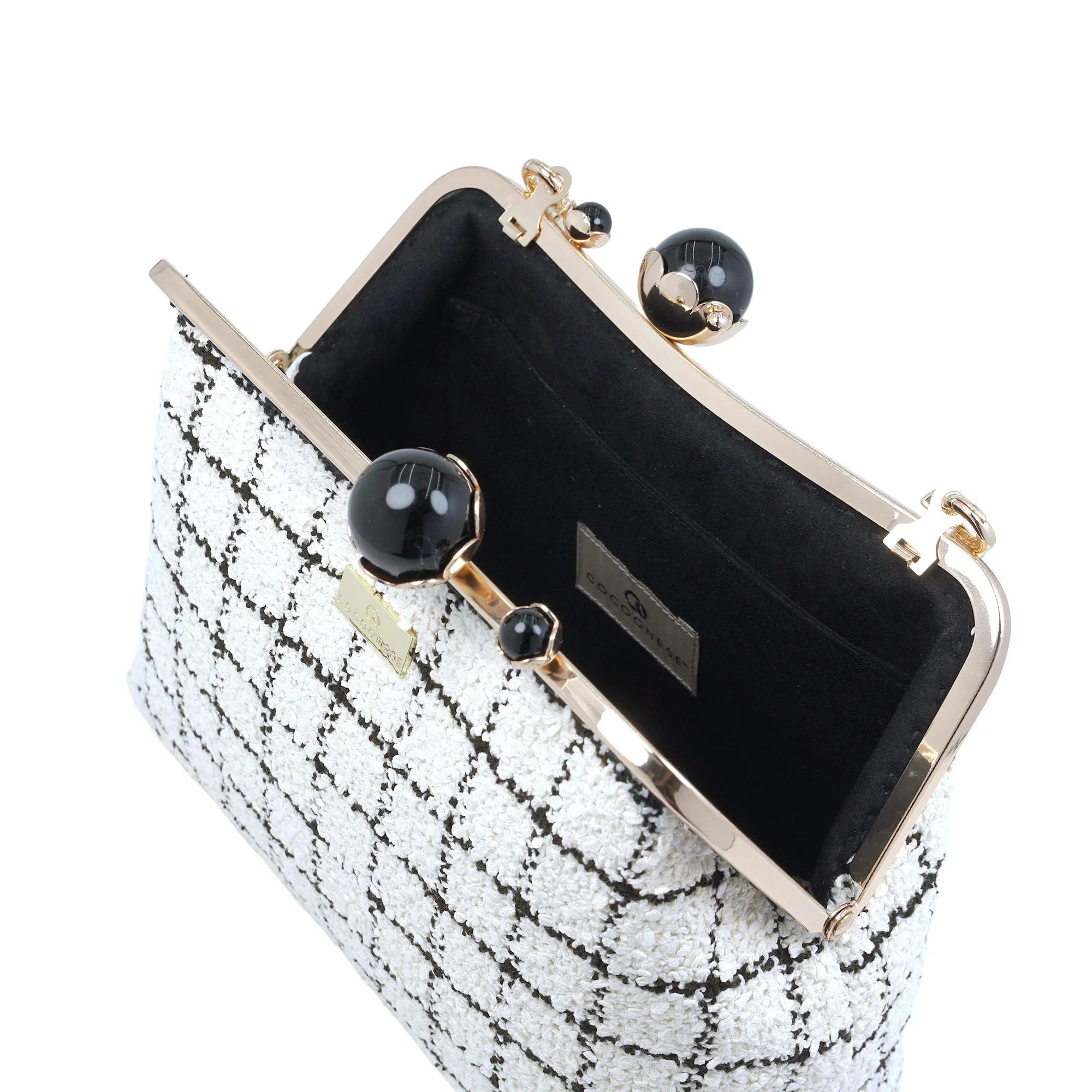 COCOONESE | Acrylic Chain Tweed Shoulder Bag - Regal Mosaic