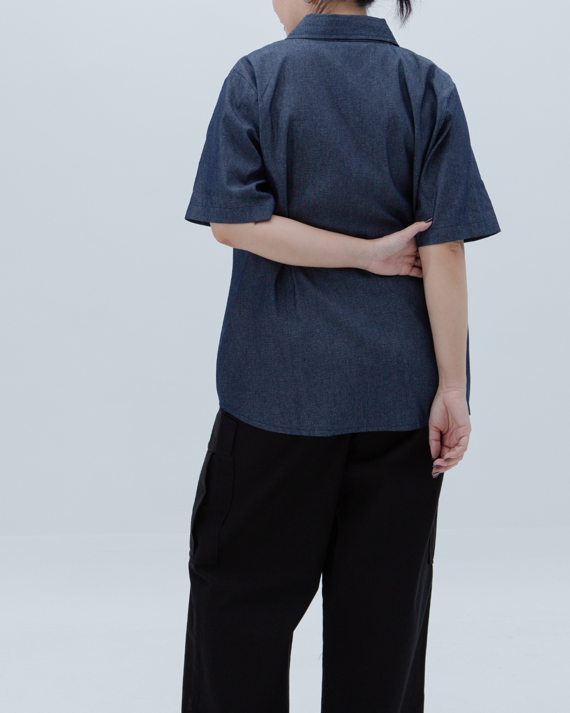 SAERO COLLECTIVE | Denim Short Sleeve Shirt | Blue