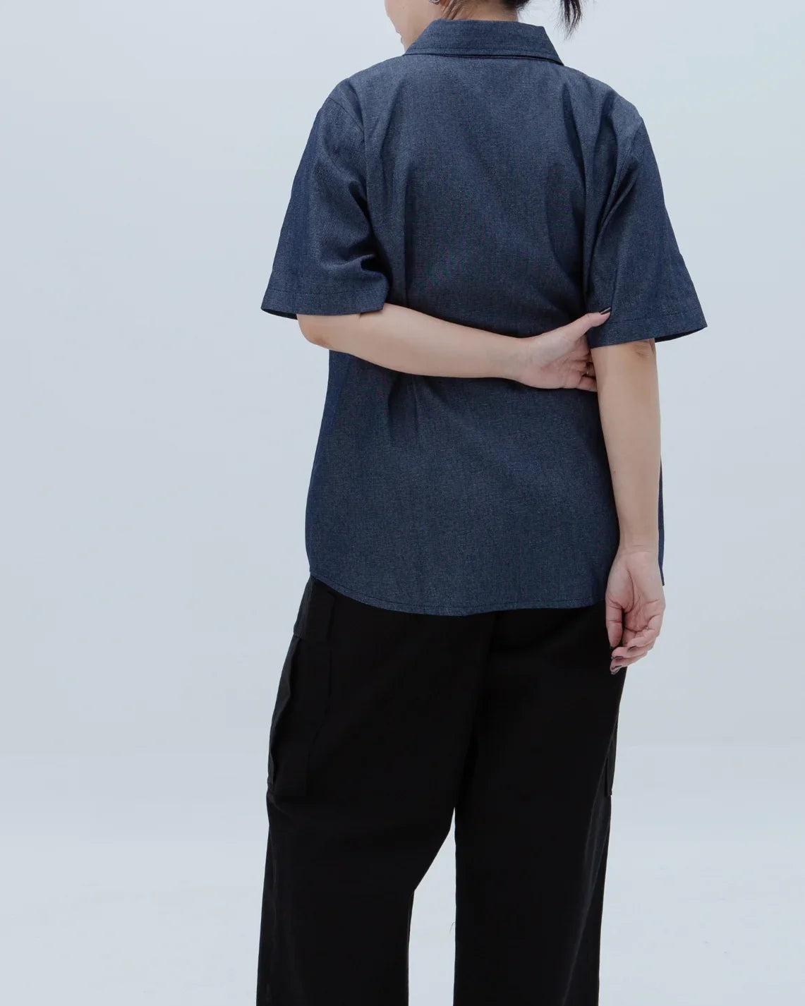 SAERO COLLECTIVE | Denim Short Sleeve Shirt | Blue