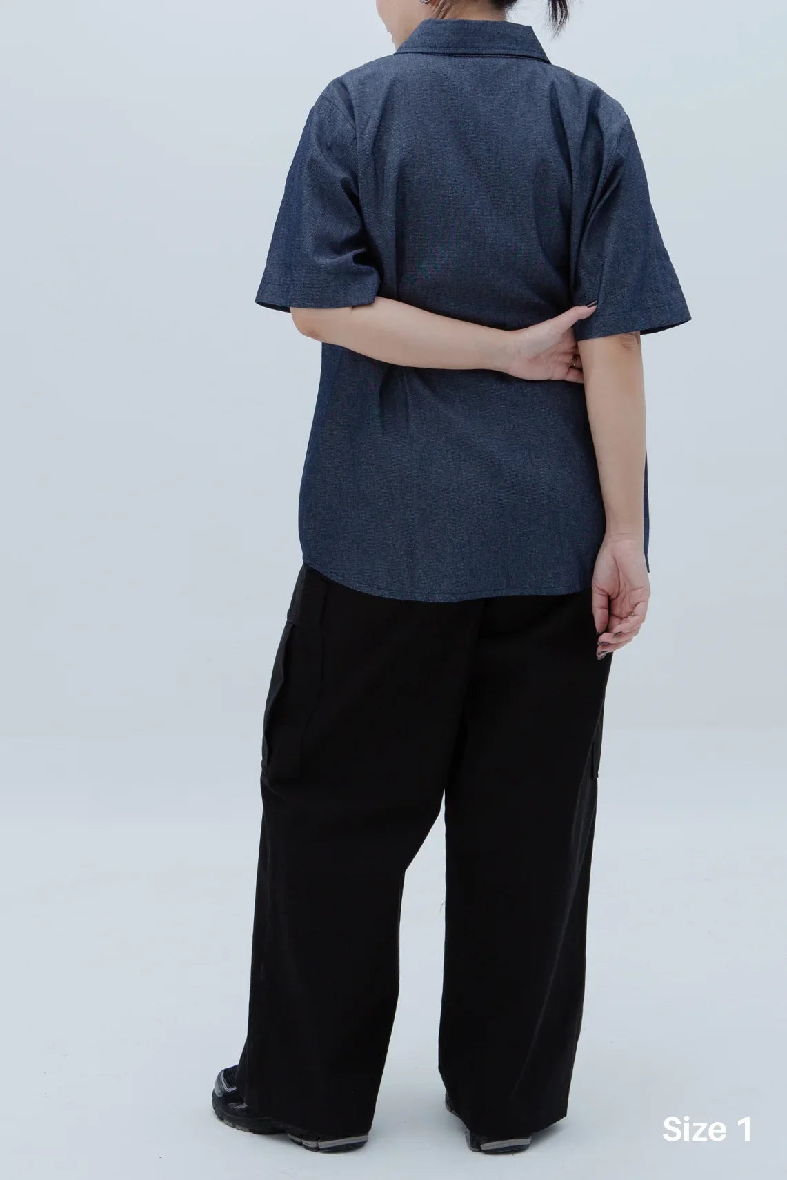 SAERO COLLECTIVE | Denim Short Sleeve Shirt | Blue