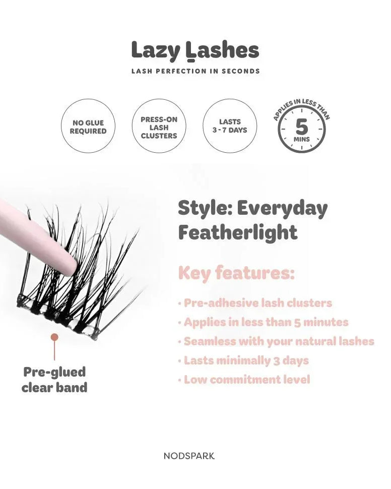 NODSPARK | Clear Band Everyday Featherlight Lazy Lashes