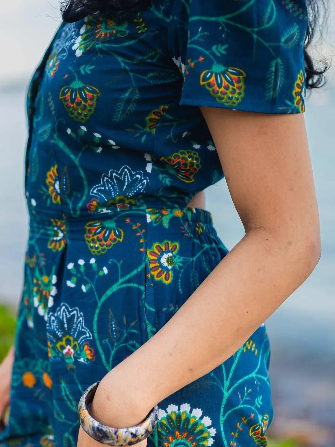 NIMBU | Calypso Women's Jumpsuit In Forest Blue