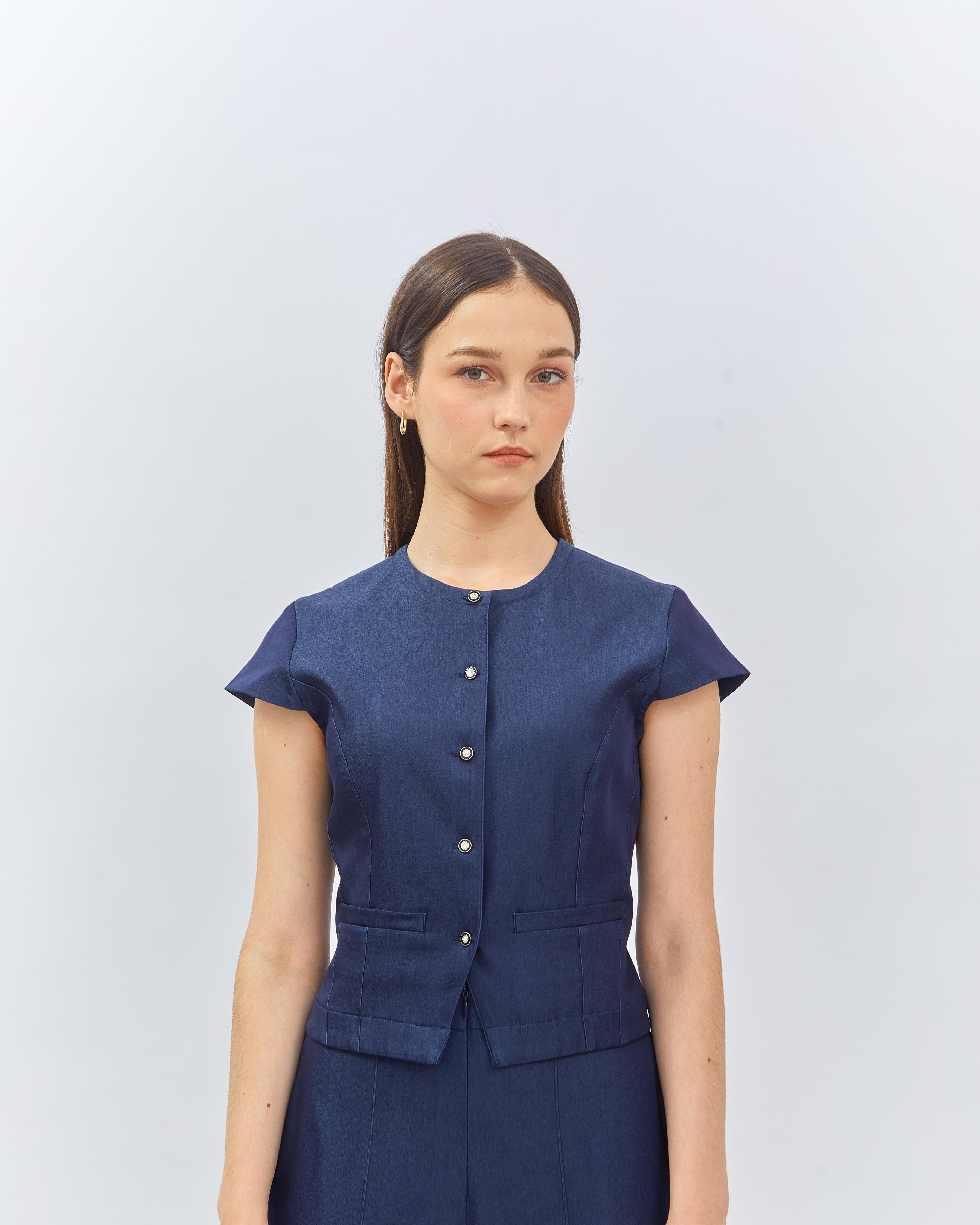 CAELI ECO LUXE | Tailored Button Top