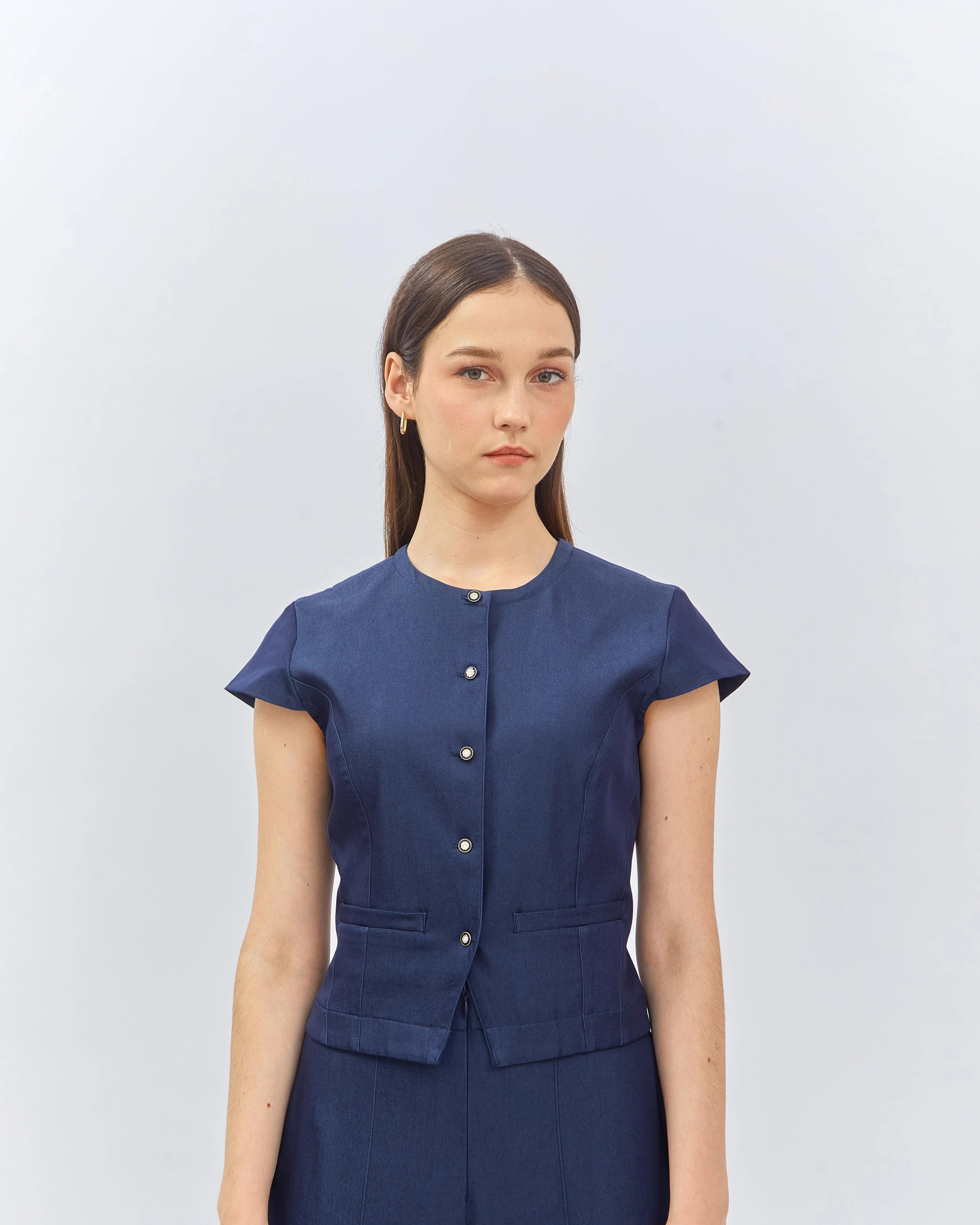 CAELI ECO LUXE | Tailored Button Top