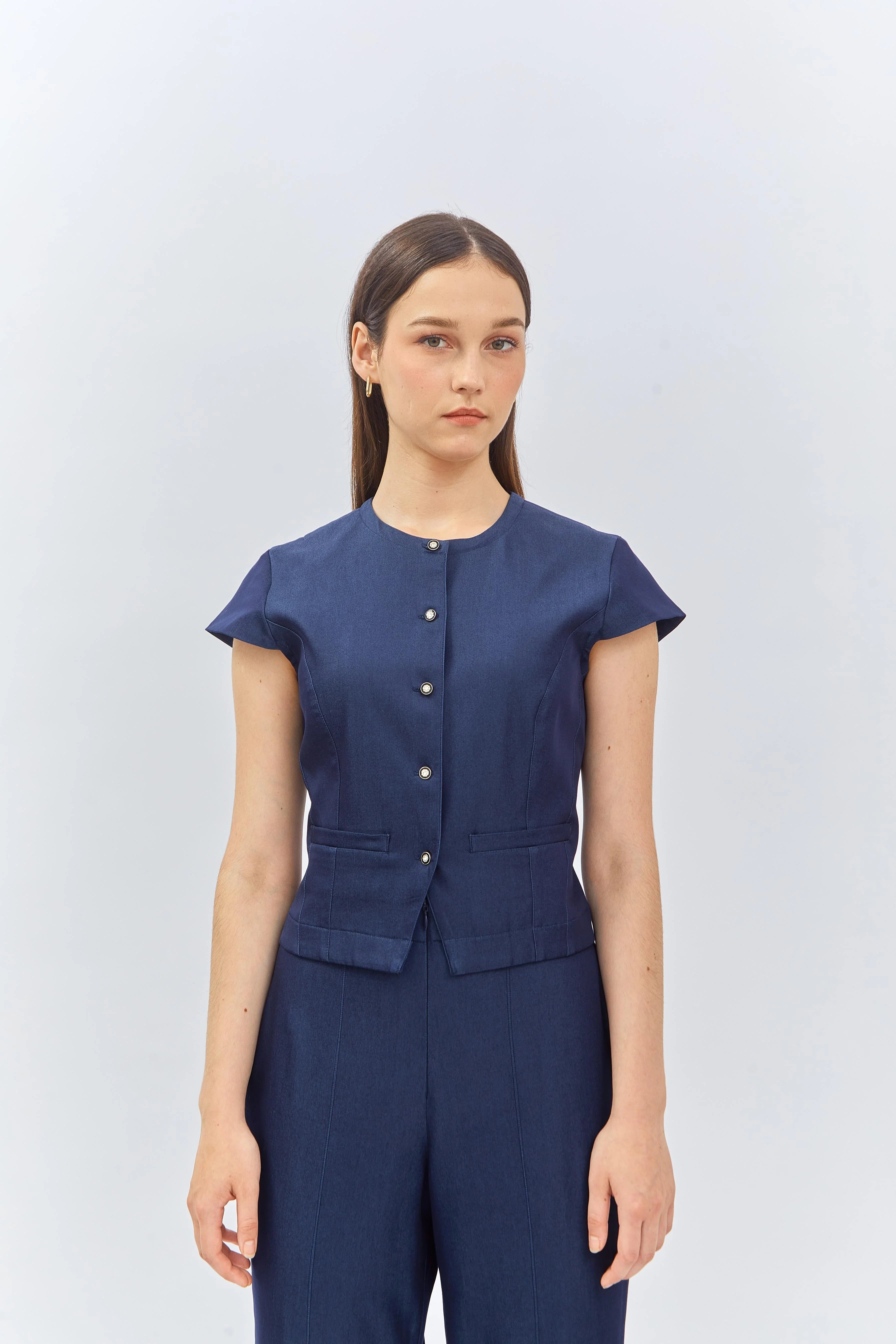 CAELI ECO LUXE | Tailored Button Top