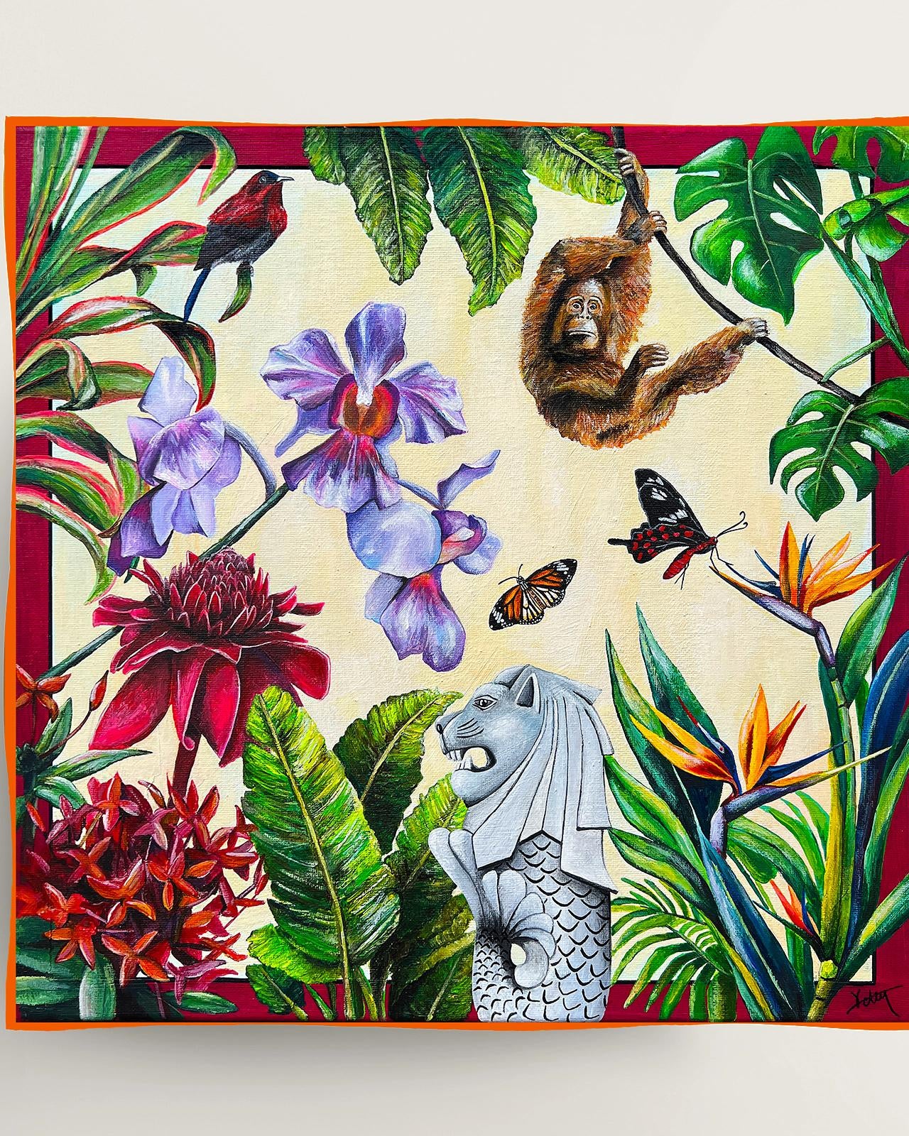 KELLY SER ATELIER | Singapore Delights Silk Scarf