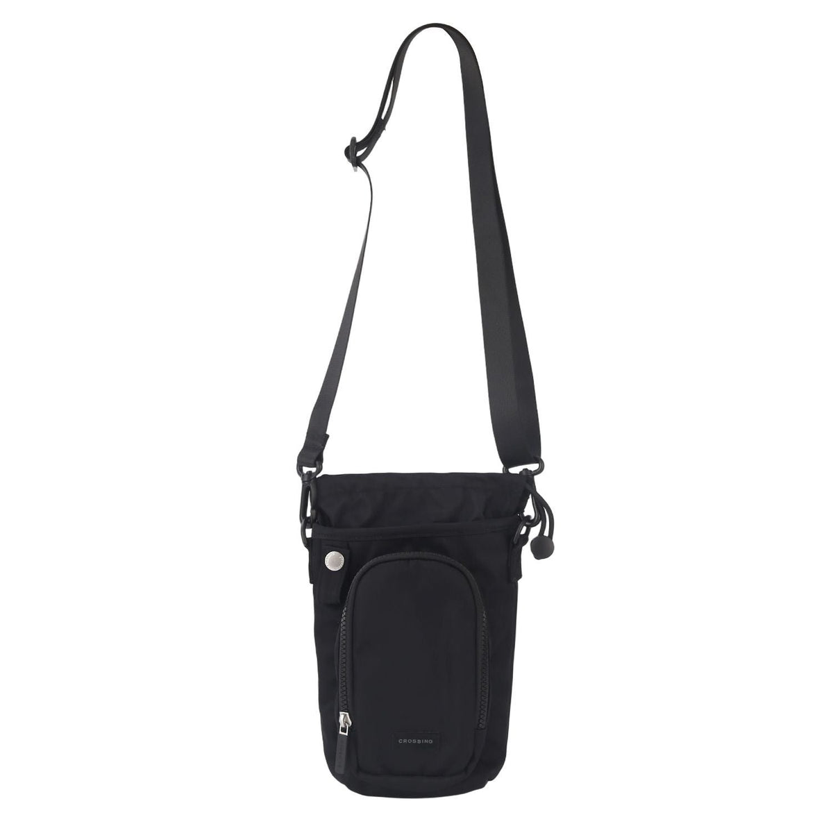 CROSSING | Water Bottle Crossbody Bag With Front Pocket 2L V2 | Black