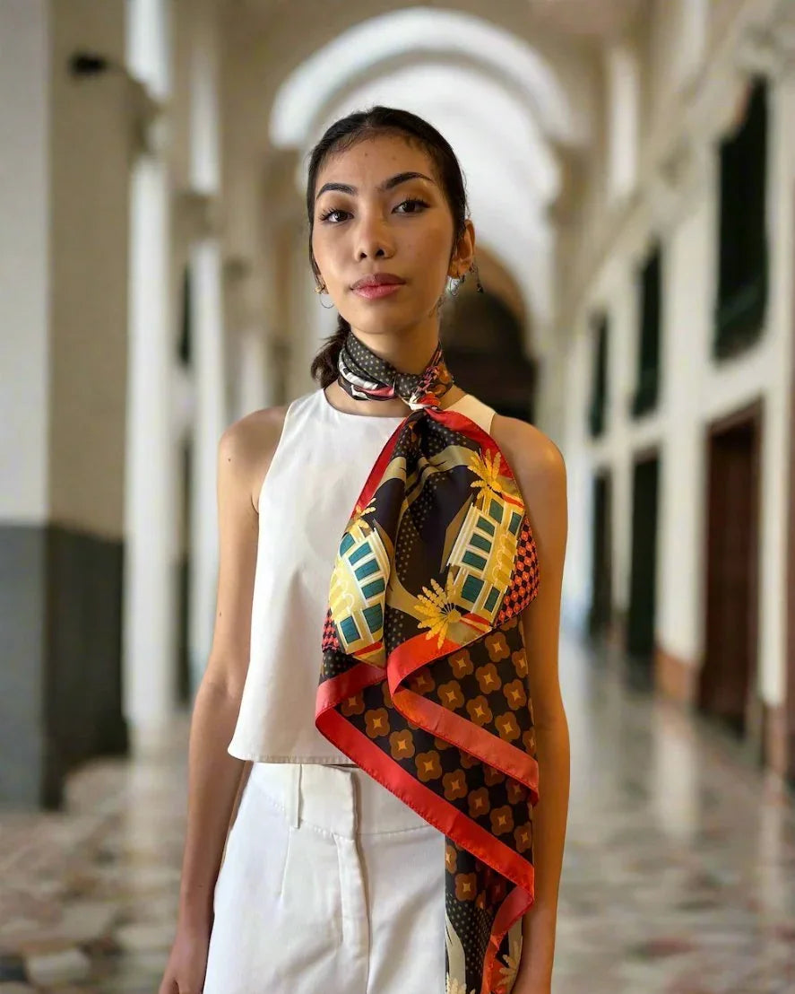 BINARY STYLE | Festive Night At Kampong Glam Silk Square Scarf 87x87cm