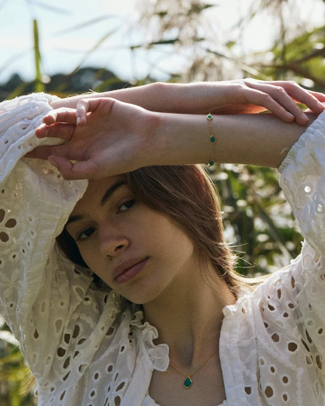 RINA LEE | Courage Amazonite Satellite Chain Necklace