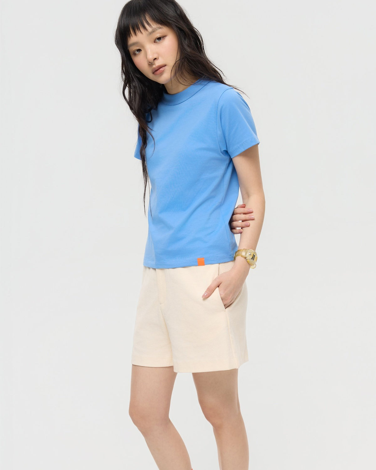 3EIGHTH | Tab Crew Socks in Azure Blue