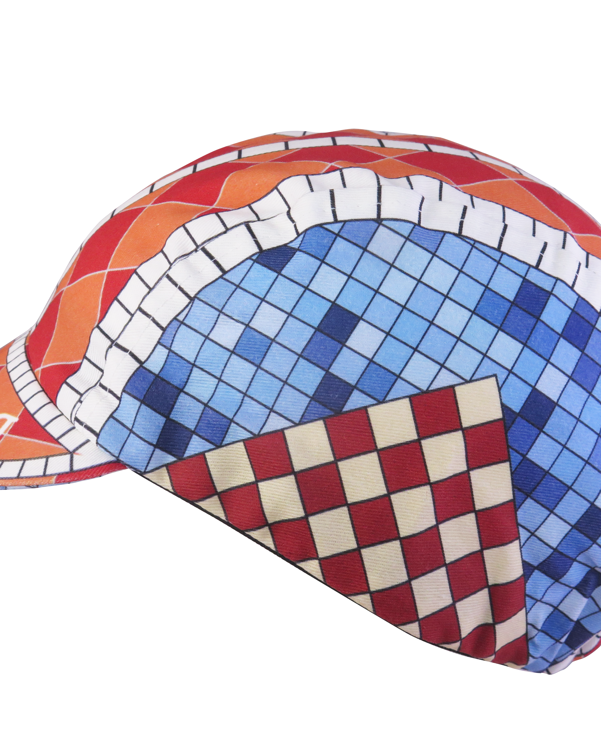 A DESIGN BY TAKACHYA | Cycling Cap - Lepak Checkered Brown Blue