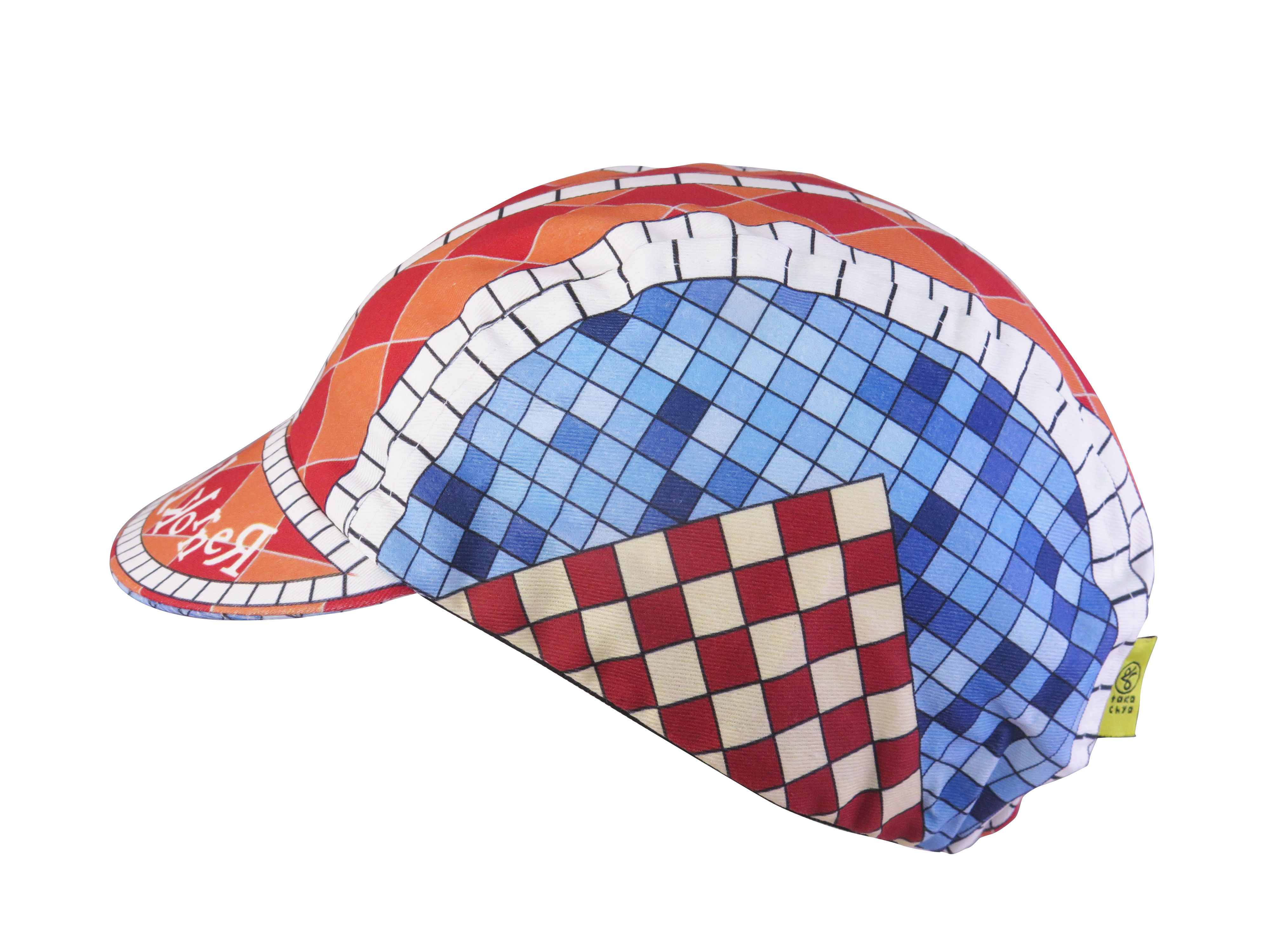 A DESIGN BY TAKACHYA | Cycling Cap - Lepak Checkered Brown Blue