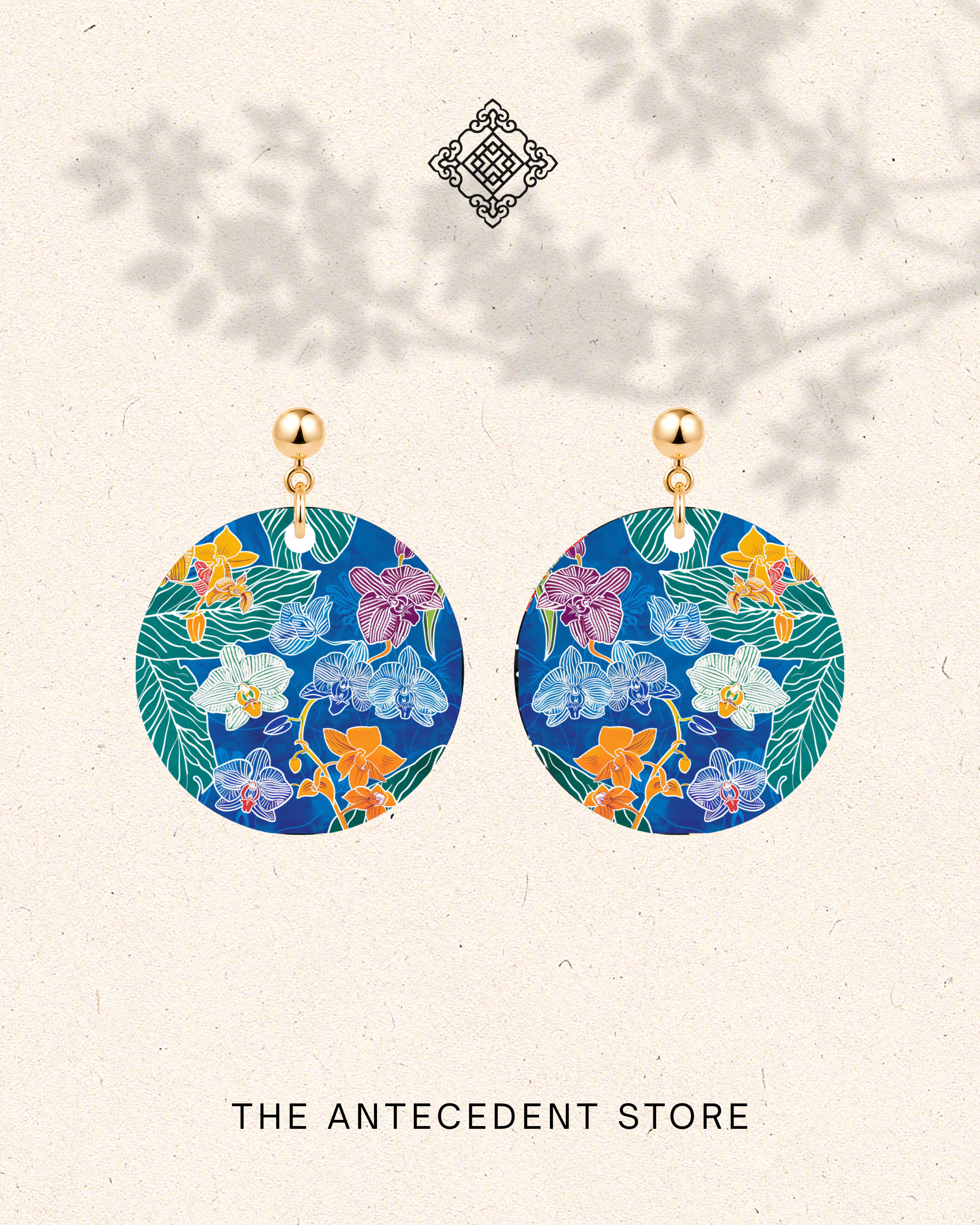 THE ANTECEDENT STORE | Batik Orchid Earrings