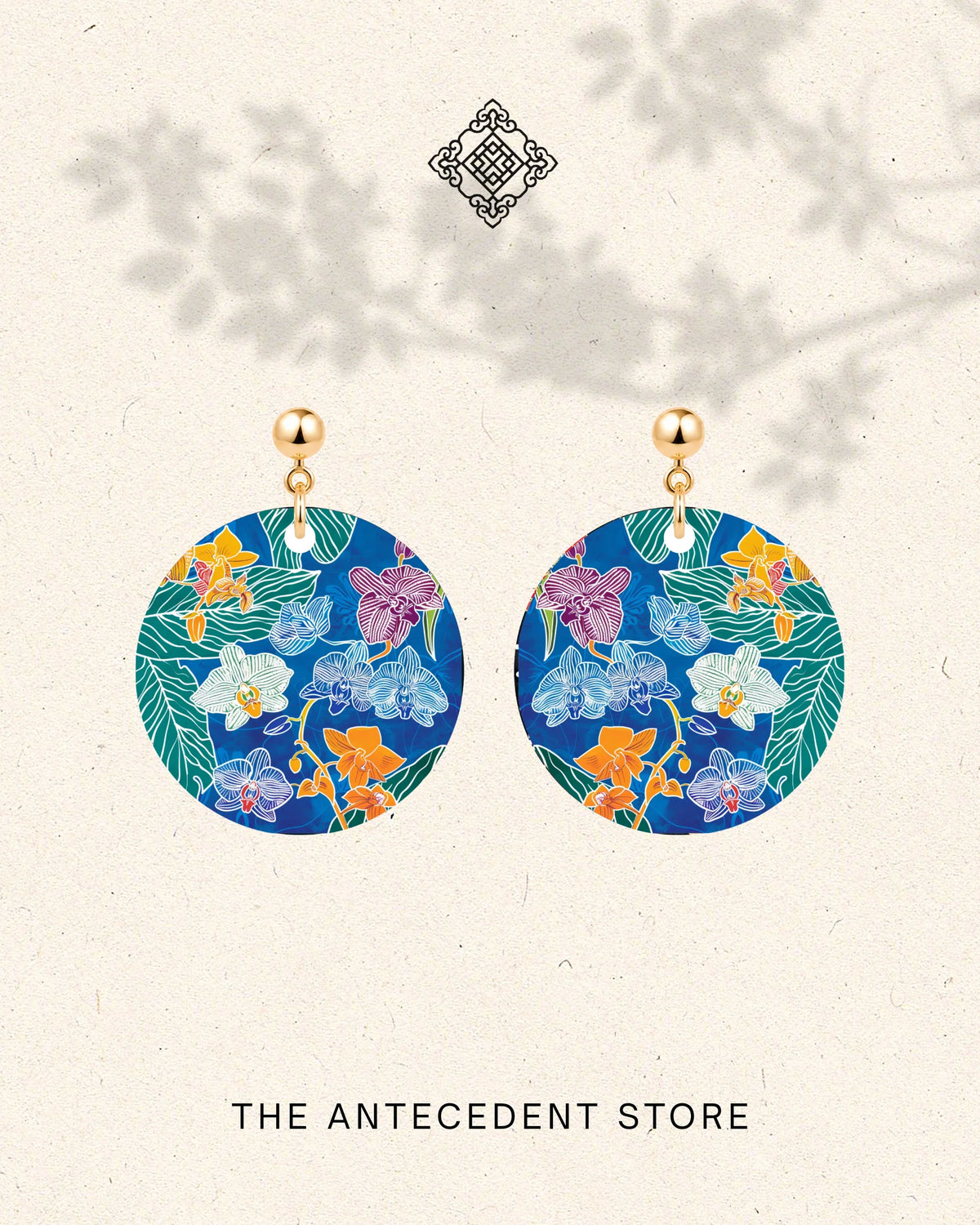 THE ANTECEDENT STORE | Batik Orchid Earrings