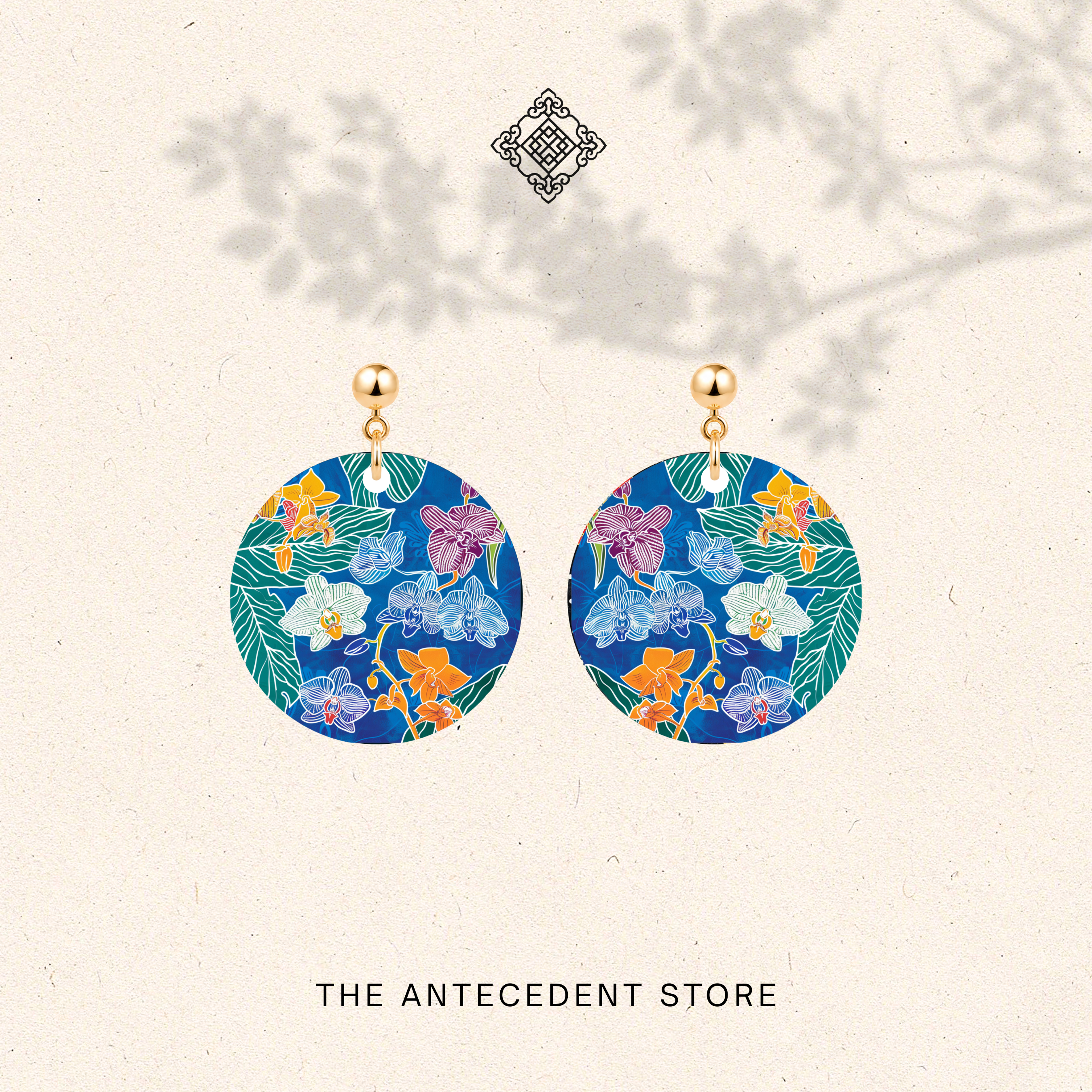 THE ANTECEDENT STORE | Batik Orchid Earrings
