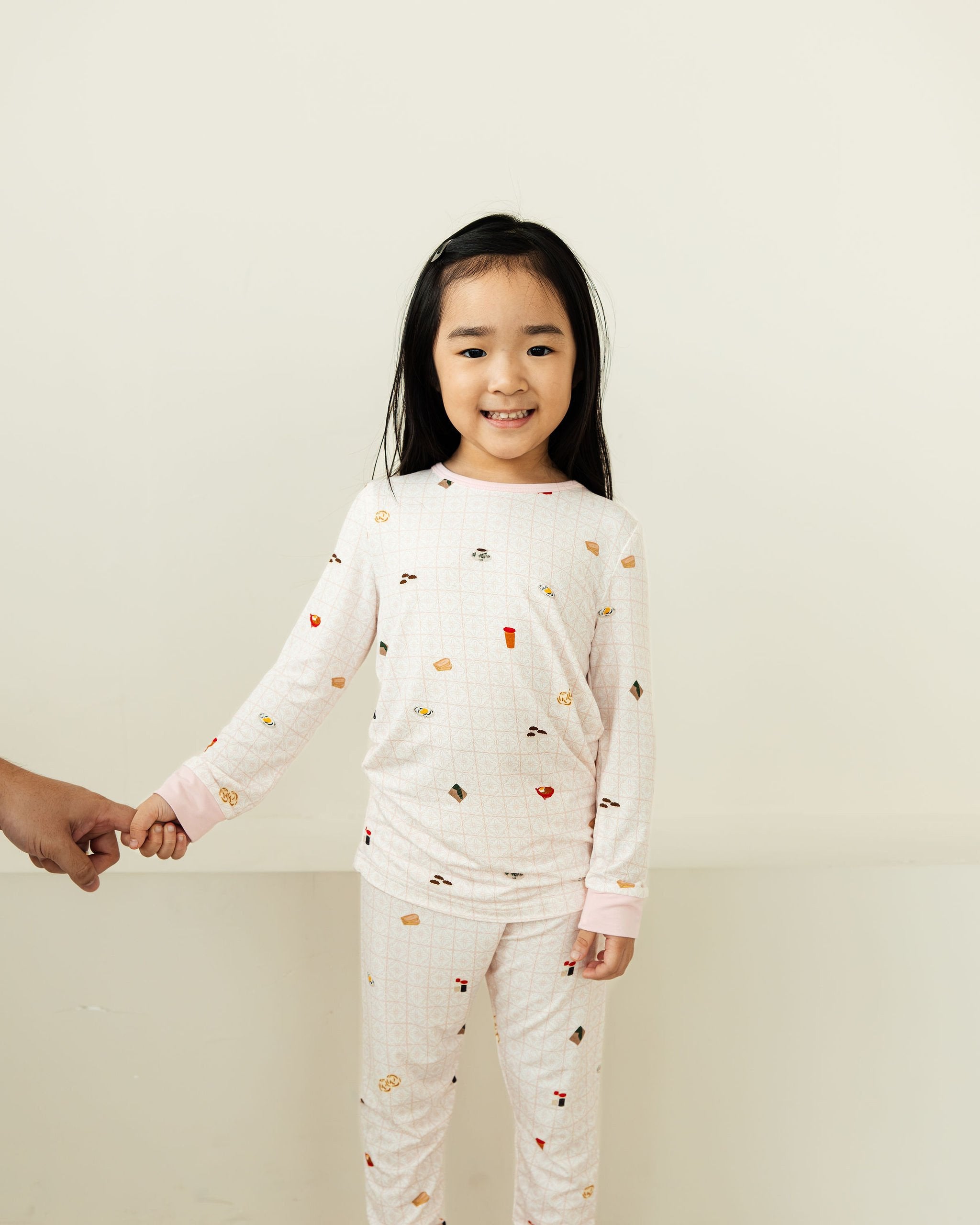 SELENIGHTCO | Kids Long Pyjamas Set | Kopitiam Blush
