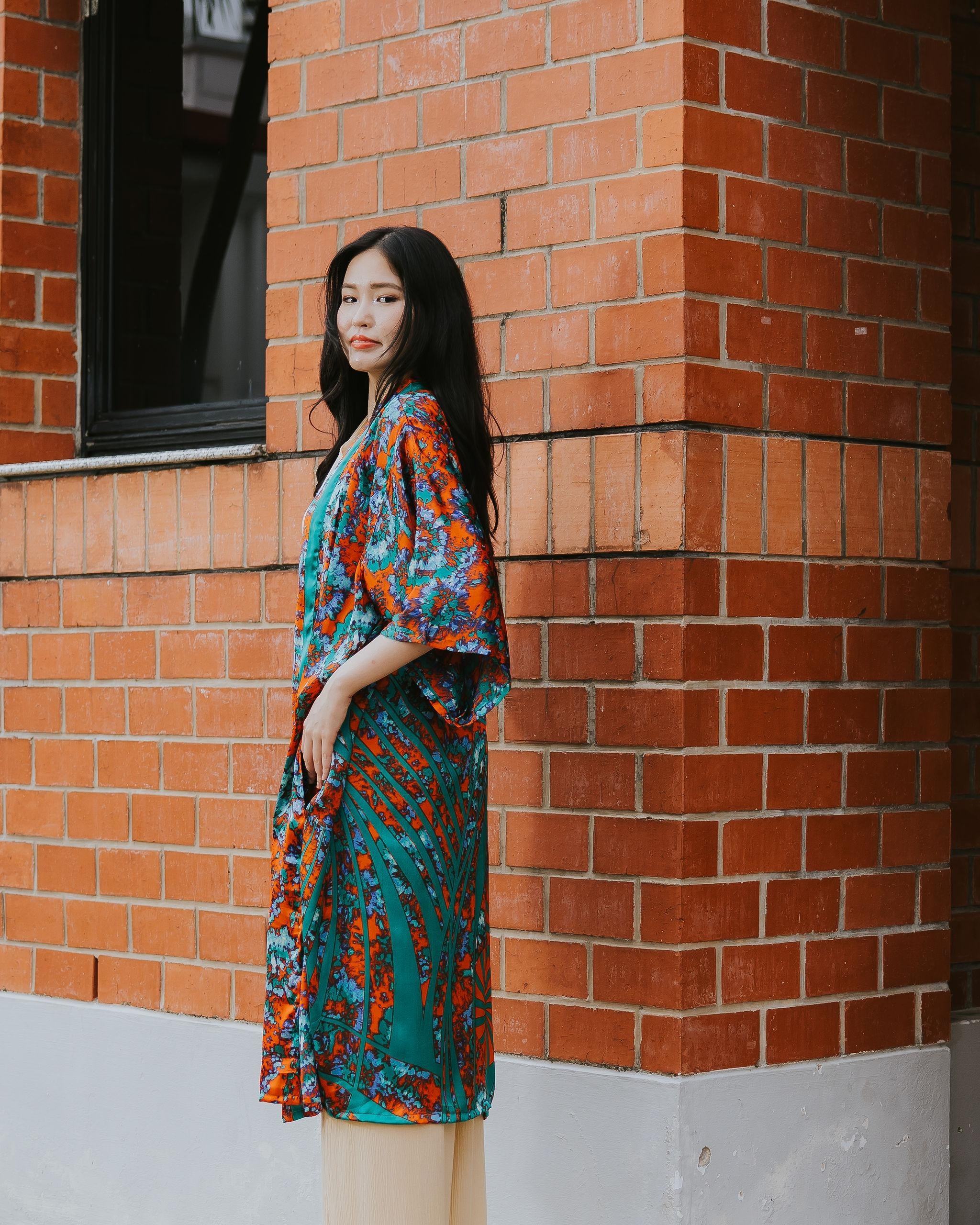 RAJA RANI | Modal Silk Long Kimono