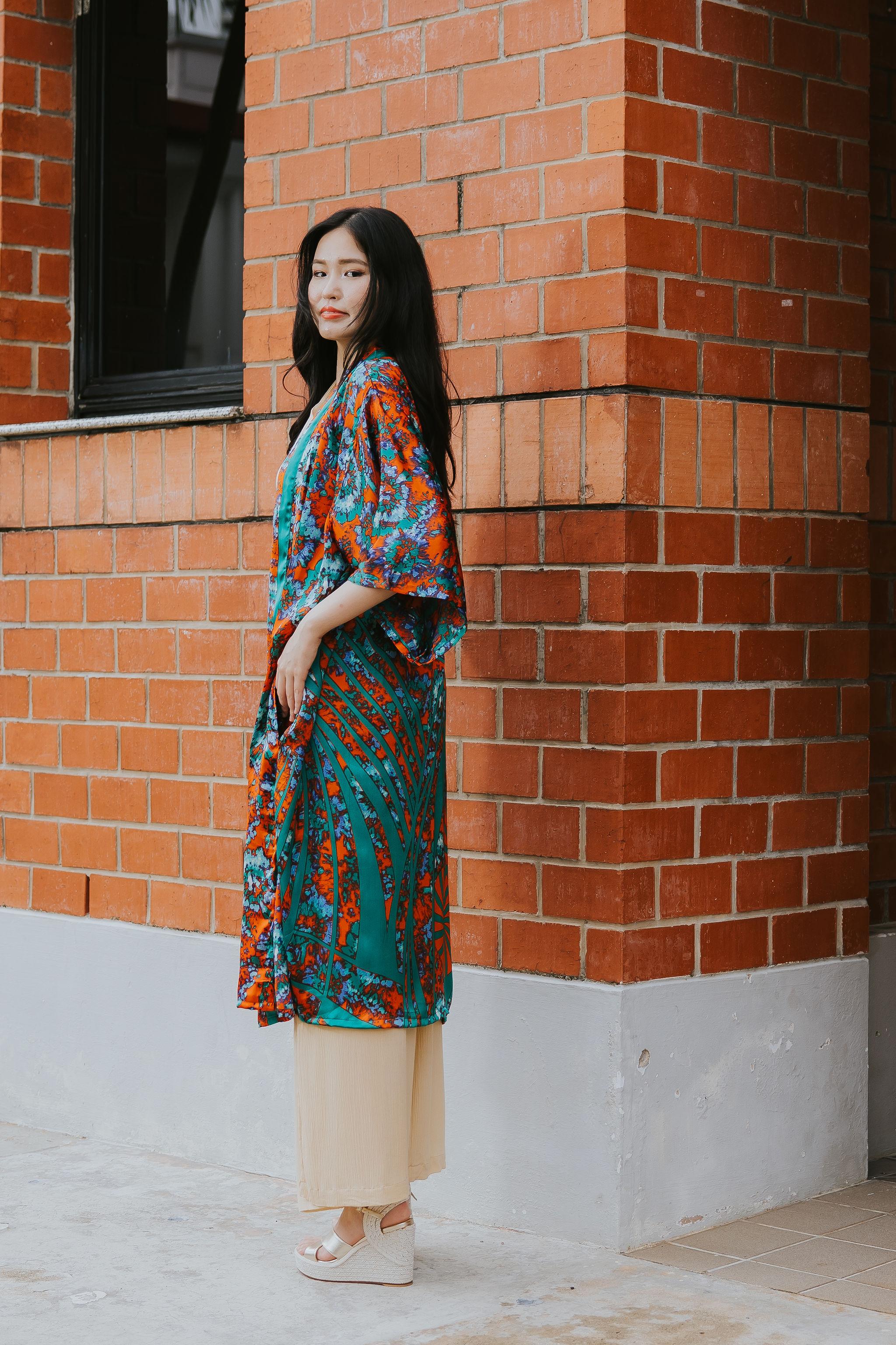 RAJA RANI | Modal Silk Long Kimono