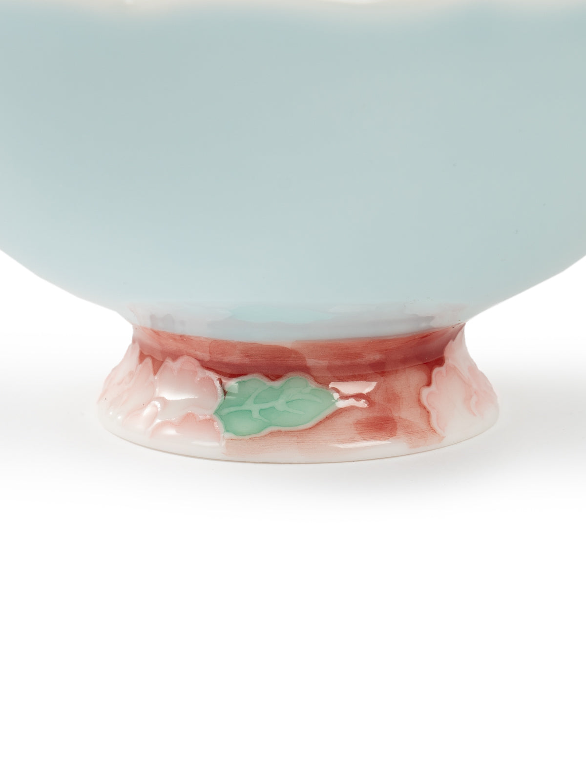 CRAFILAB | Light Blue & Rose Floral Rim Teacup