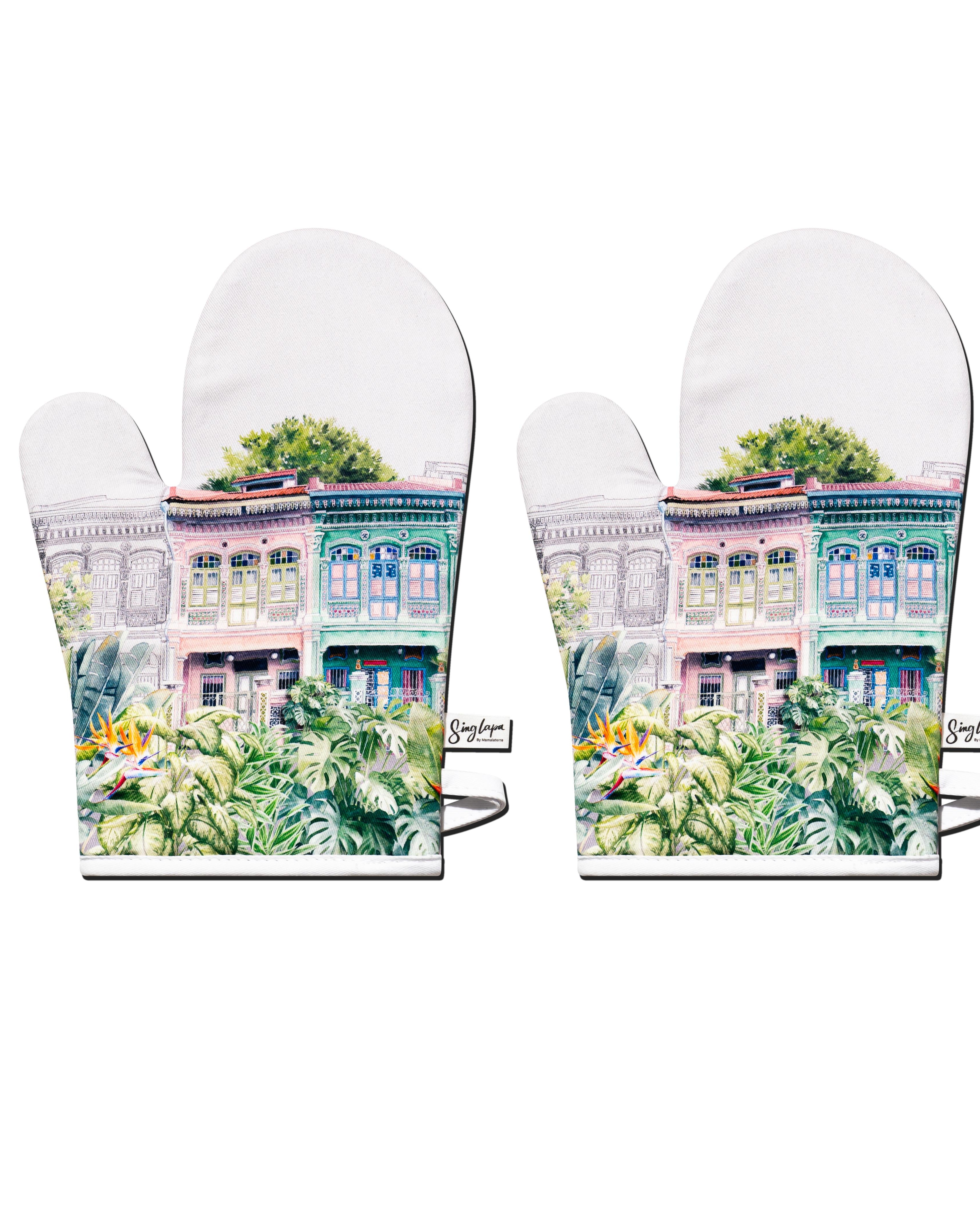 SINGLAPA | Peranakan Shophouse Oven Mitts