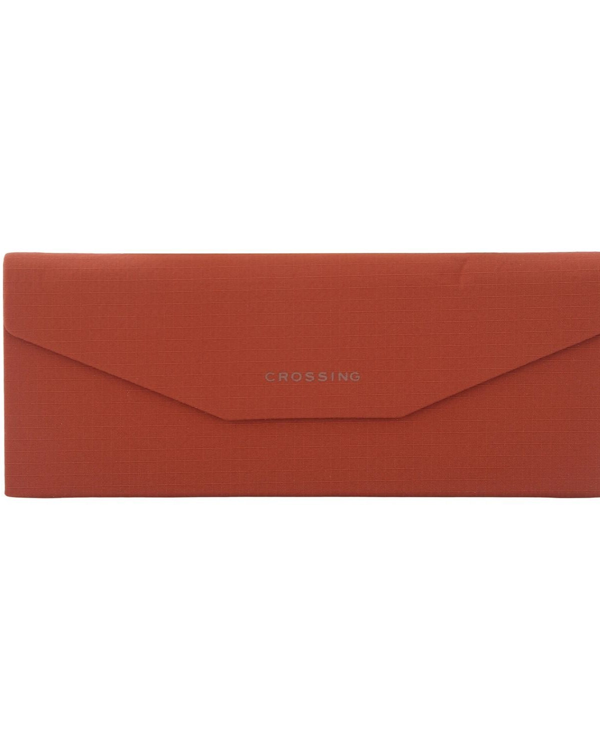 CROSSING | Waterproof Ripstop Nylon Foldable Glasses Case | Rust Orange