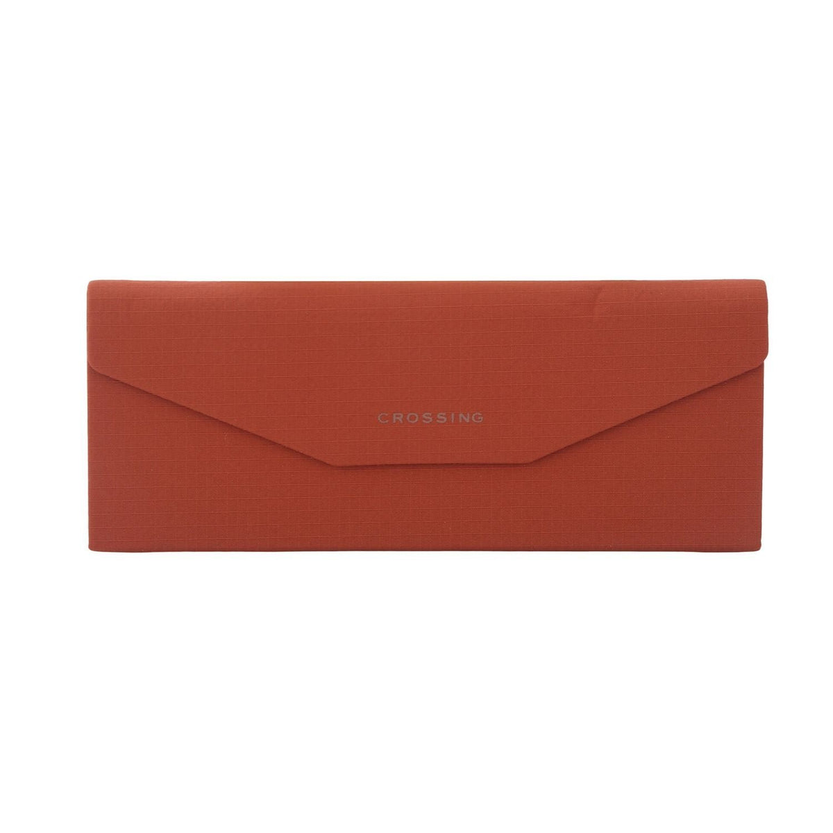 CROSSING | Waterproof Ripstop Nylon Foldable Glasses Case | Rust Orange