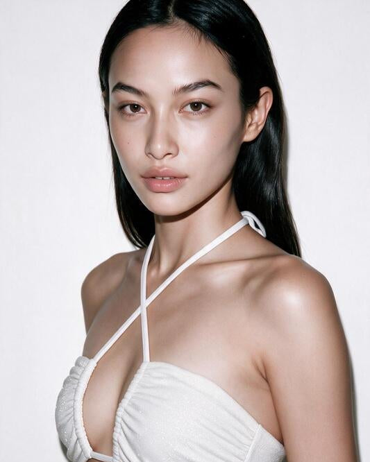HAI THE LABEL | Summer Bliss Drawstring Criss-Cross Bandeau Top - Jelly White
