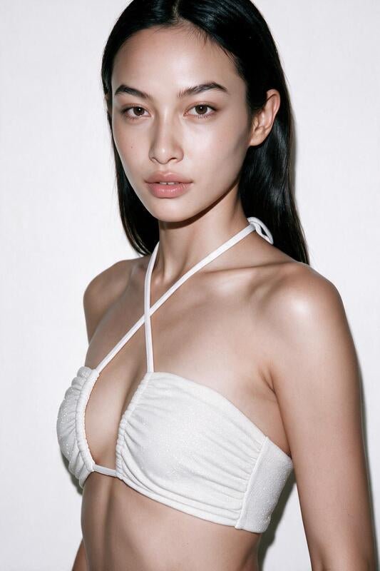 HAI THE LABEL | Summer Bliss Drawstring Criss-Cross Bandeau Top - Jelly White