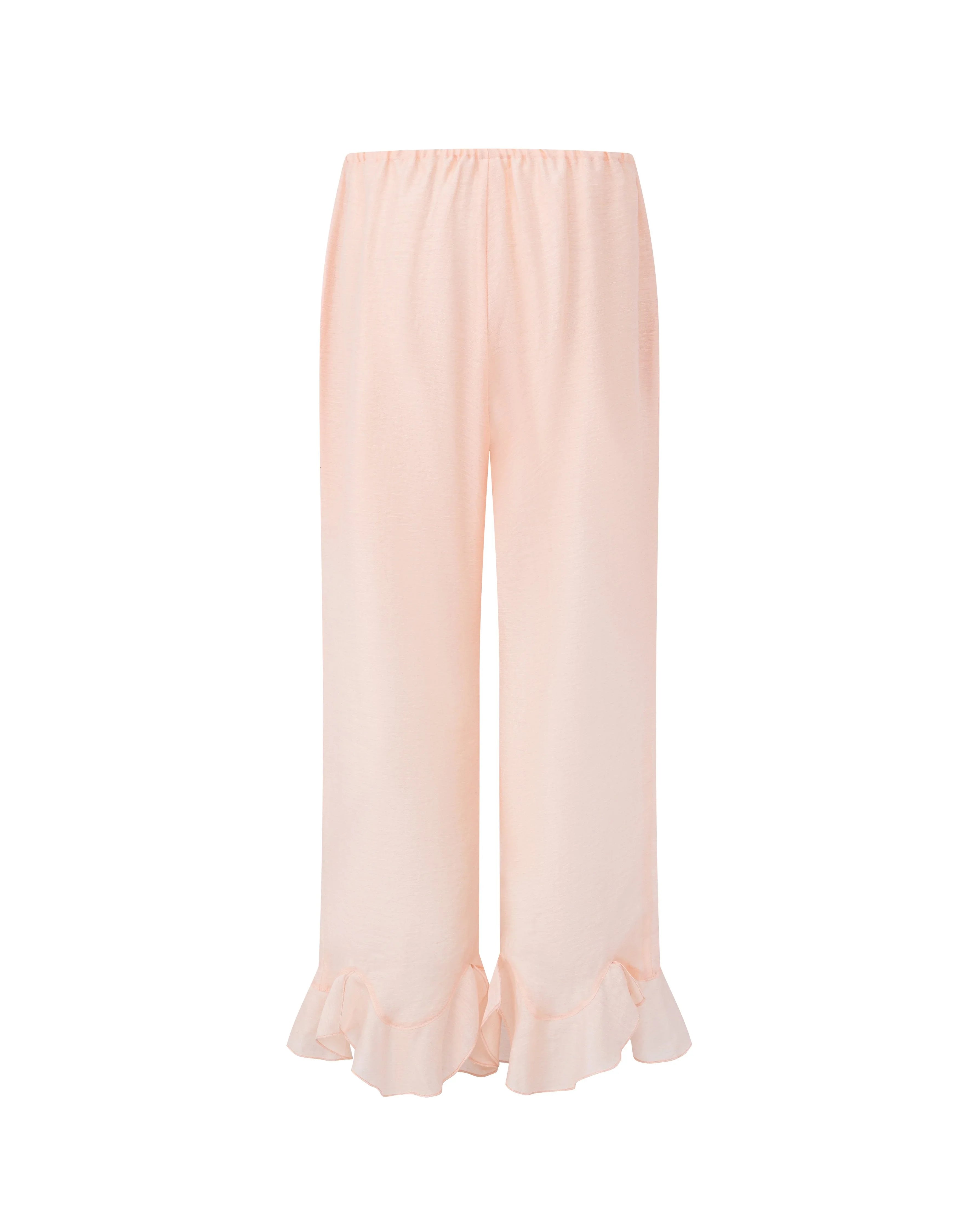 LAYERPLAN | Ara Ruffle Hem Tencel-Linen Pants