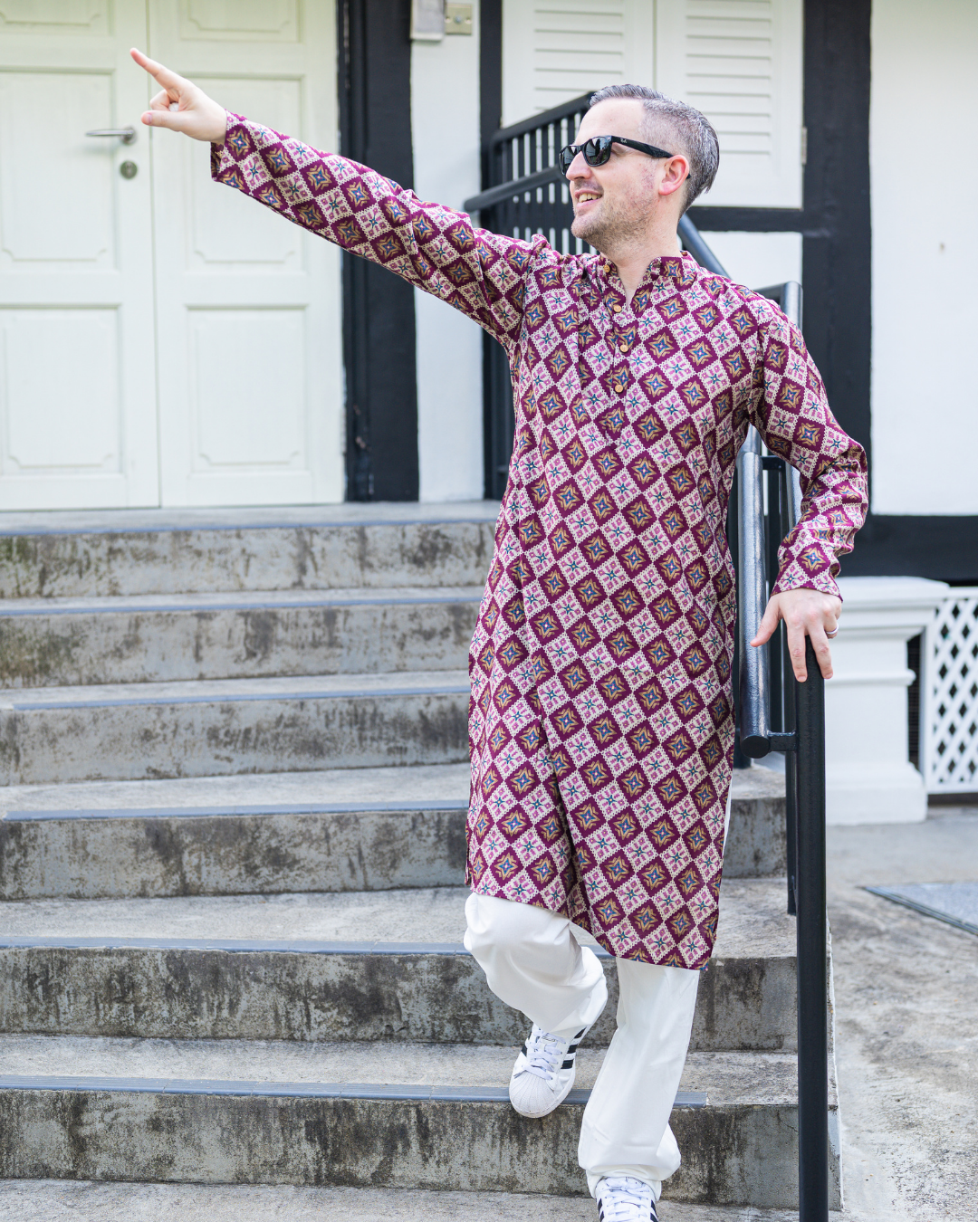 NIMBU | Tara Purple Men's Kurta Pajama Set in Muslin Cotton