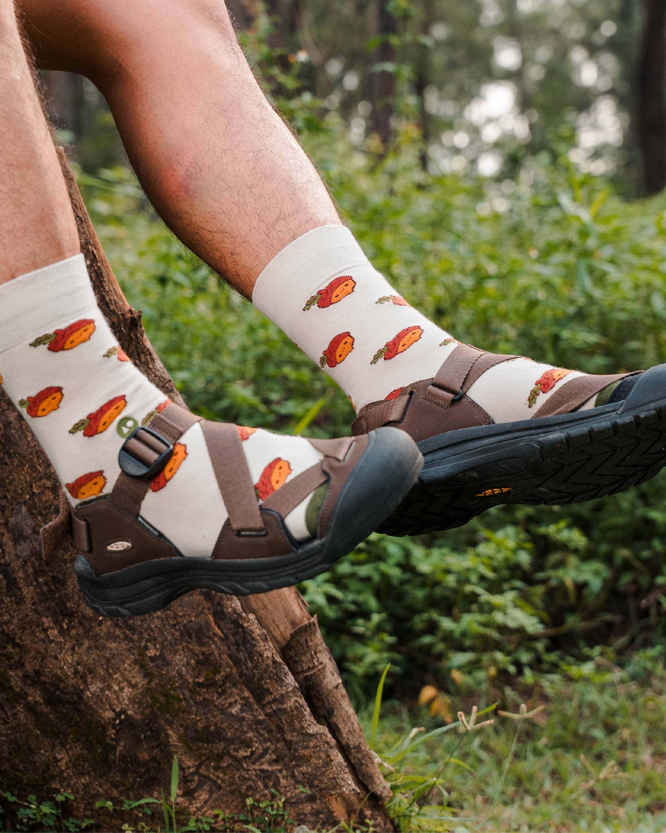 TALKING TOES | Tough Acorn Sock | Cream