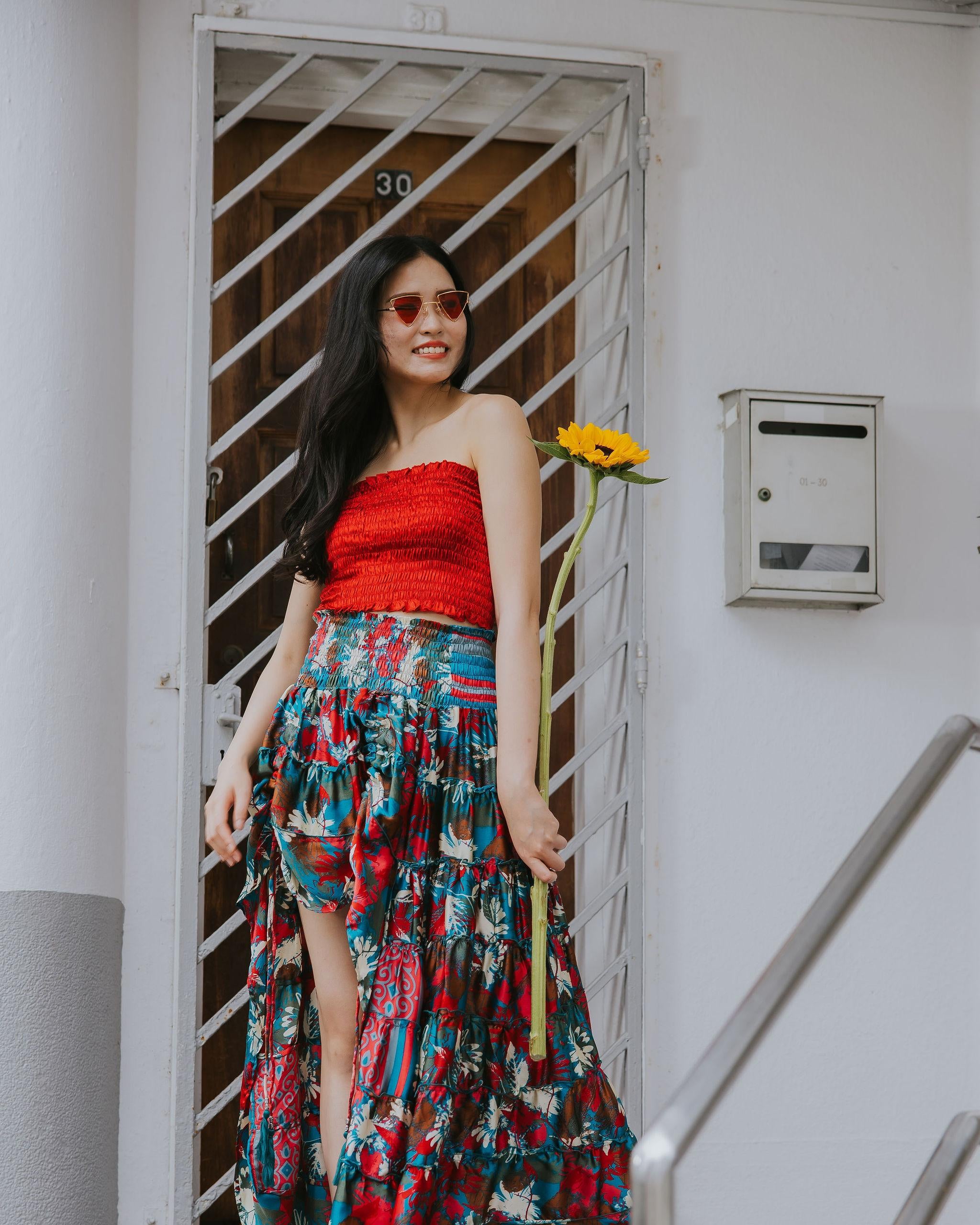 RAJA RANI | Modal Silk Tube Top & Skirt Set