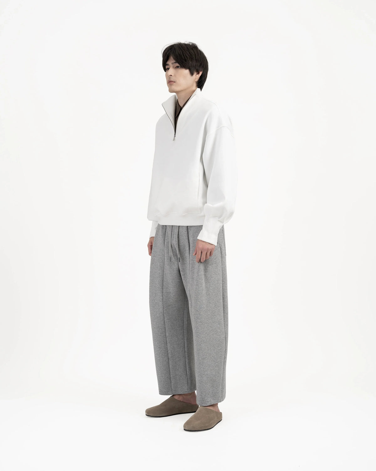 GRAYE | Quarter Zip Pullover - White