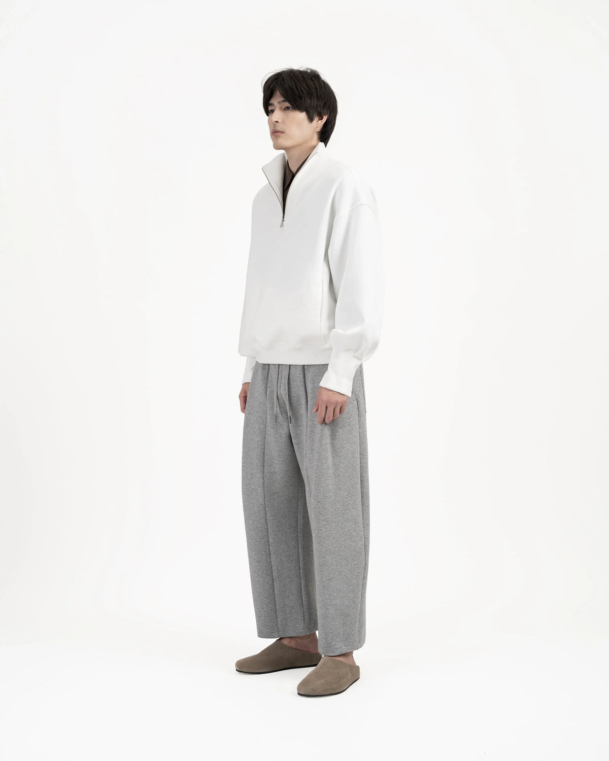 GRAYE | Quarter Zip Pullover - White