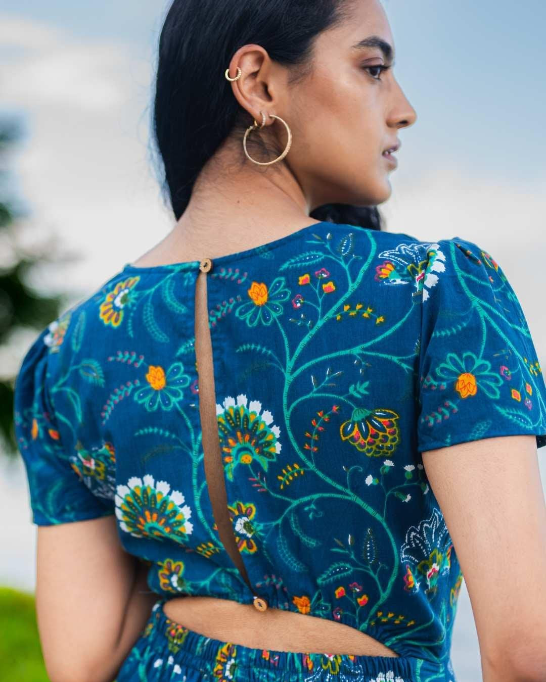 NIMBU | Calypso Women's Jumpsuit In Forest Blue