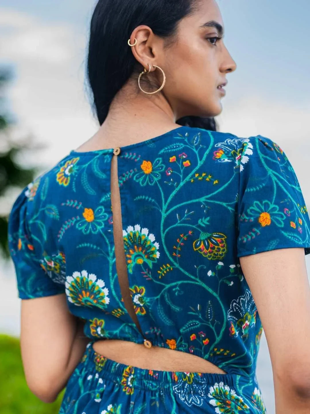 NIMBU | Calypso Women's Jumpsuit In Forest Blue
