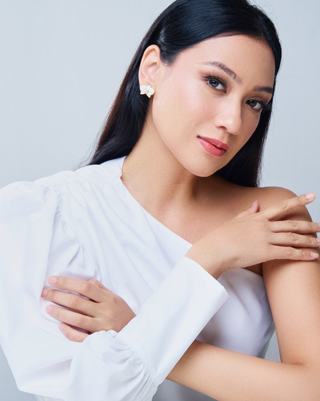 PEARLY LUSTRE | Clip-On Top Grade Freshwater Pearl Earrings WE00832 | ORCHID