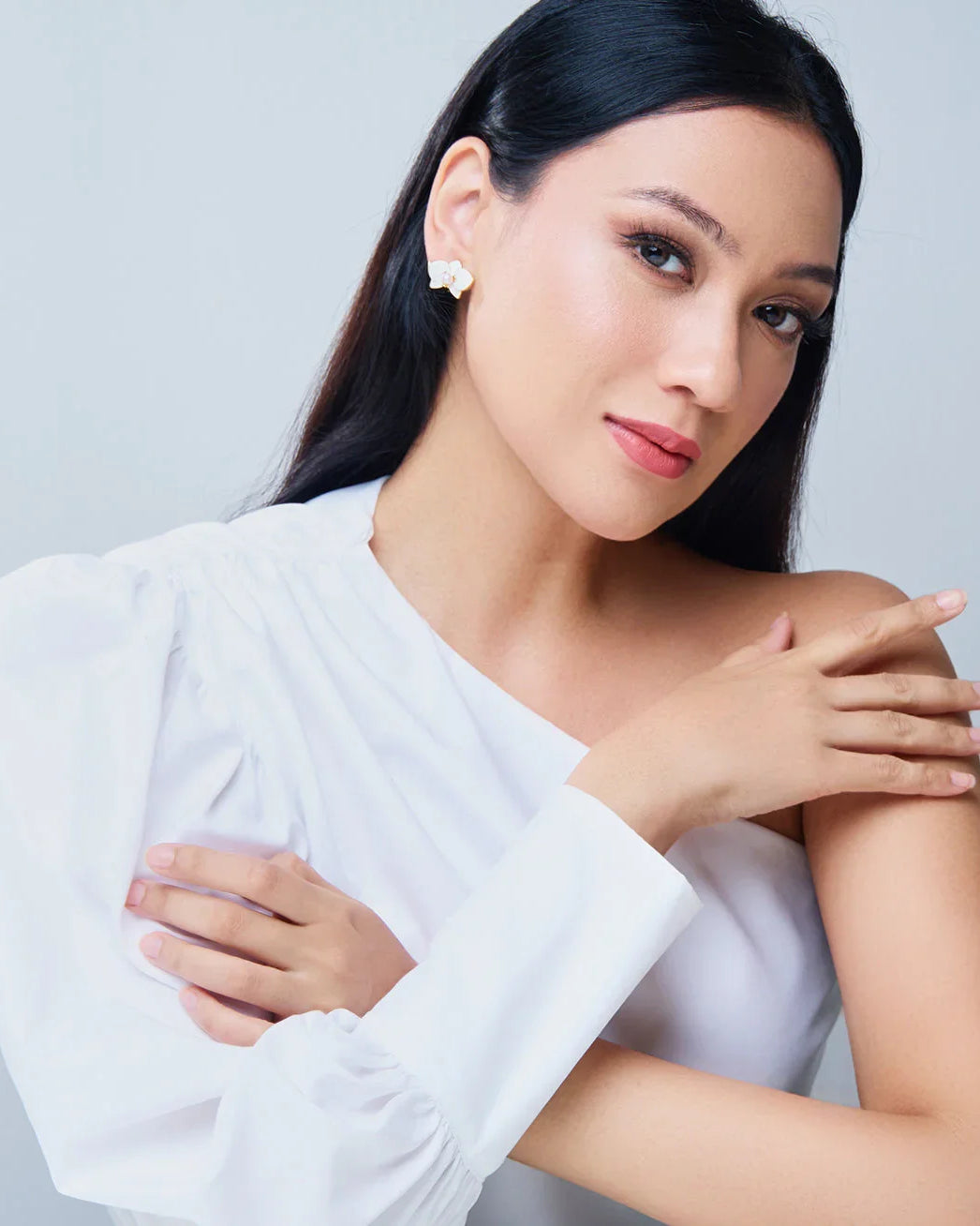 PEARLY LUSTRE | Clip-On Top Grade Freshwater Pearl Earrings WE00832 | ORCHID