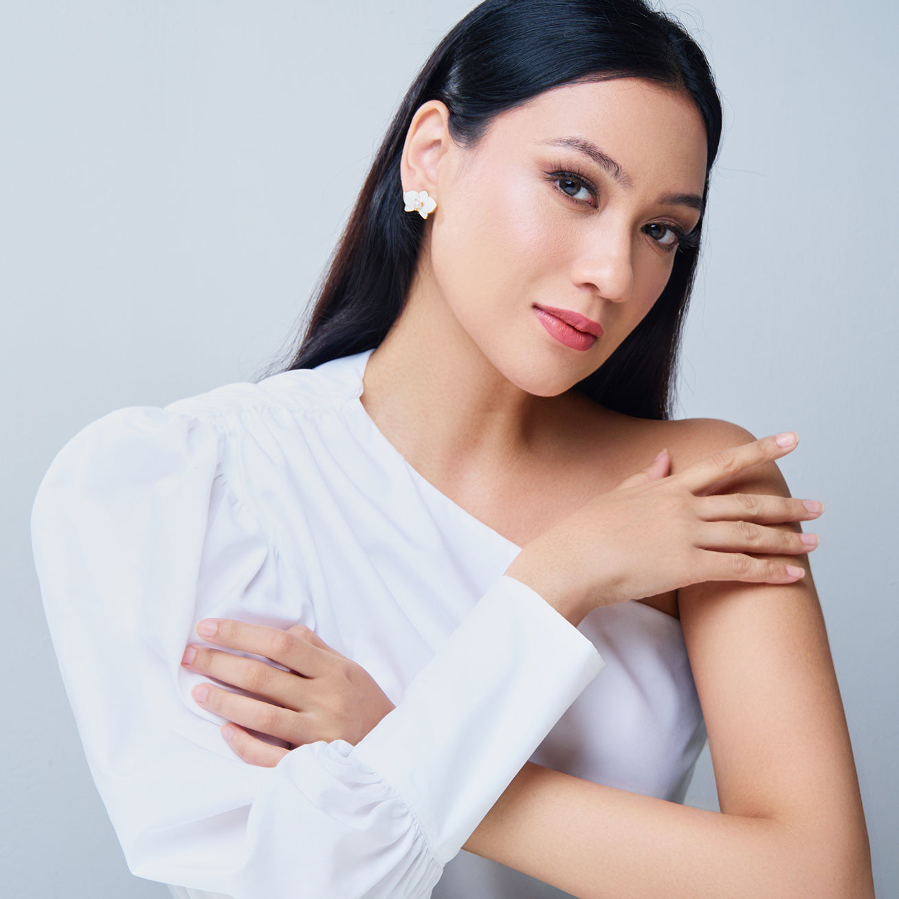 PEARLY LUSTRE | Clip-On Top Grade Freshwater Pearl Earrings WE00832 | ORCHID