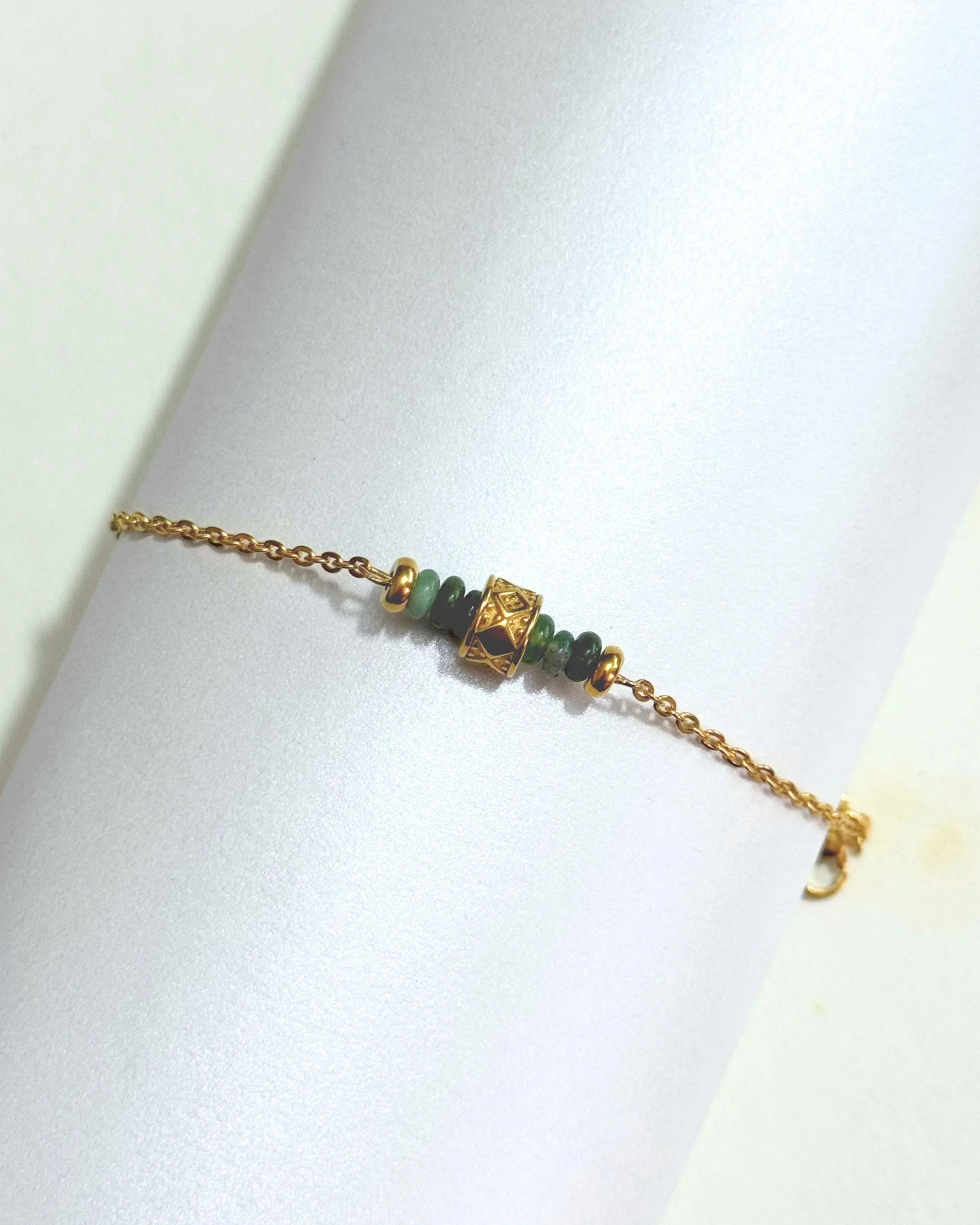 THE ANTECEDENT STORE | B - Vela Green Agate Chain Bracelet