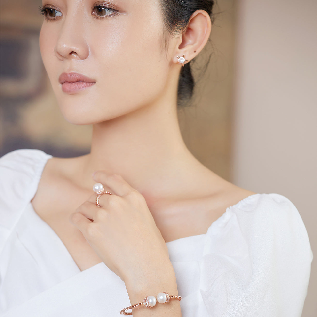 PEARLY LUSTRE | Asian Civilisations Museum Freshwater Pearl Ring WR00097 | ACM Collection