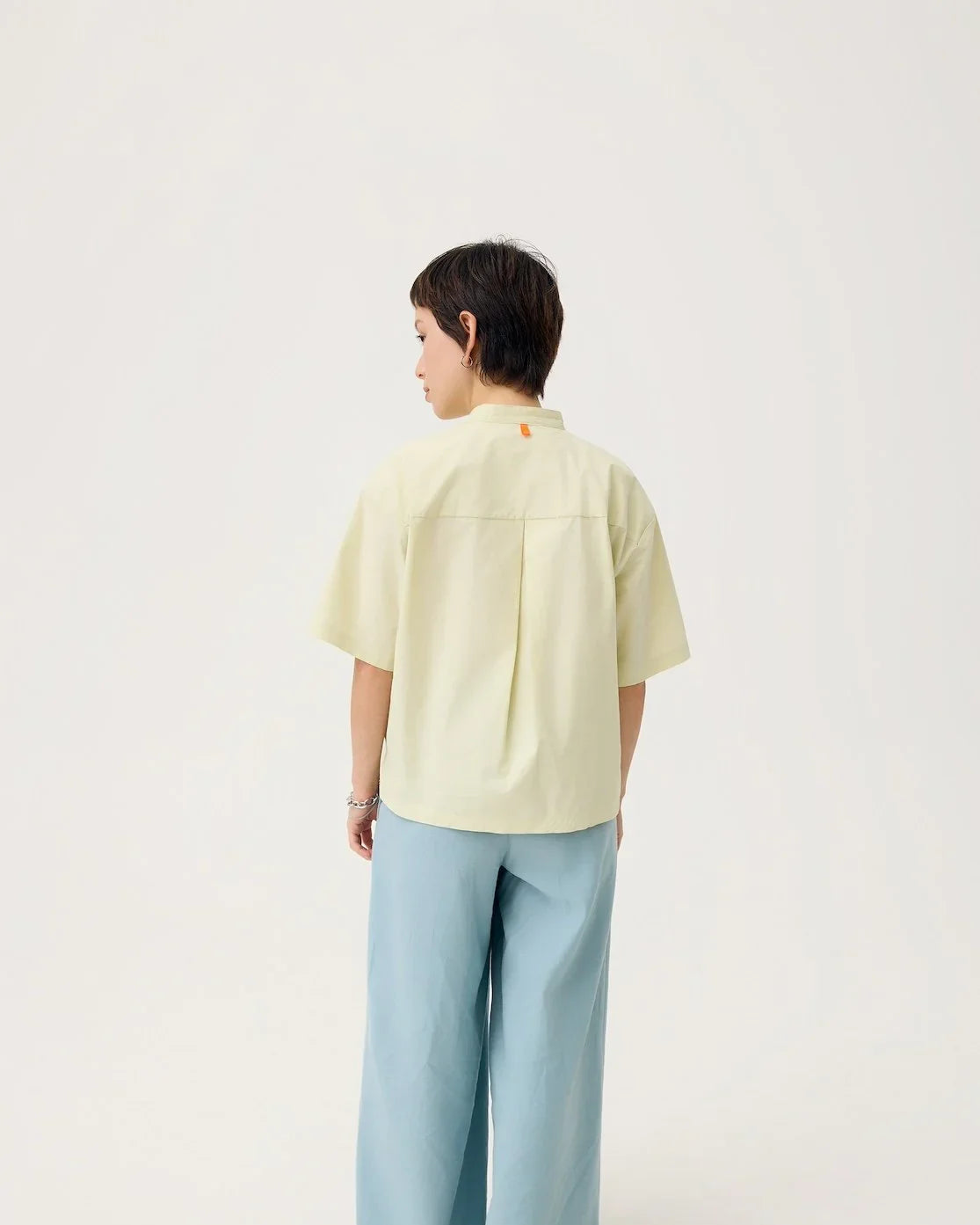 3EIGHTH | UTSURO Crop Shirt in Pandan Green