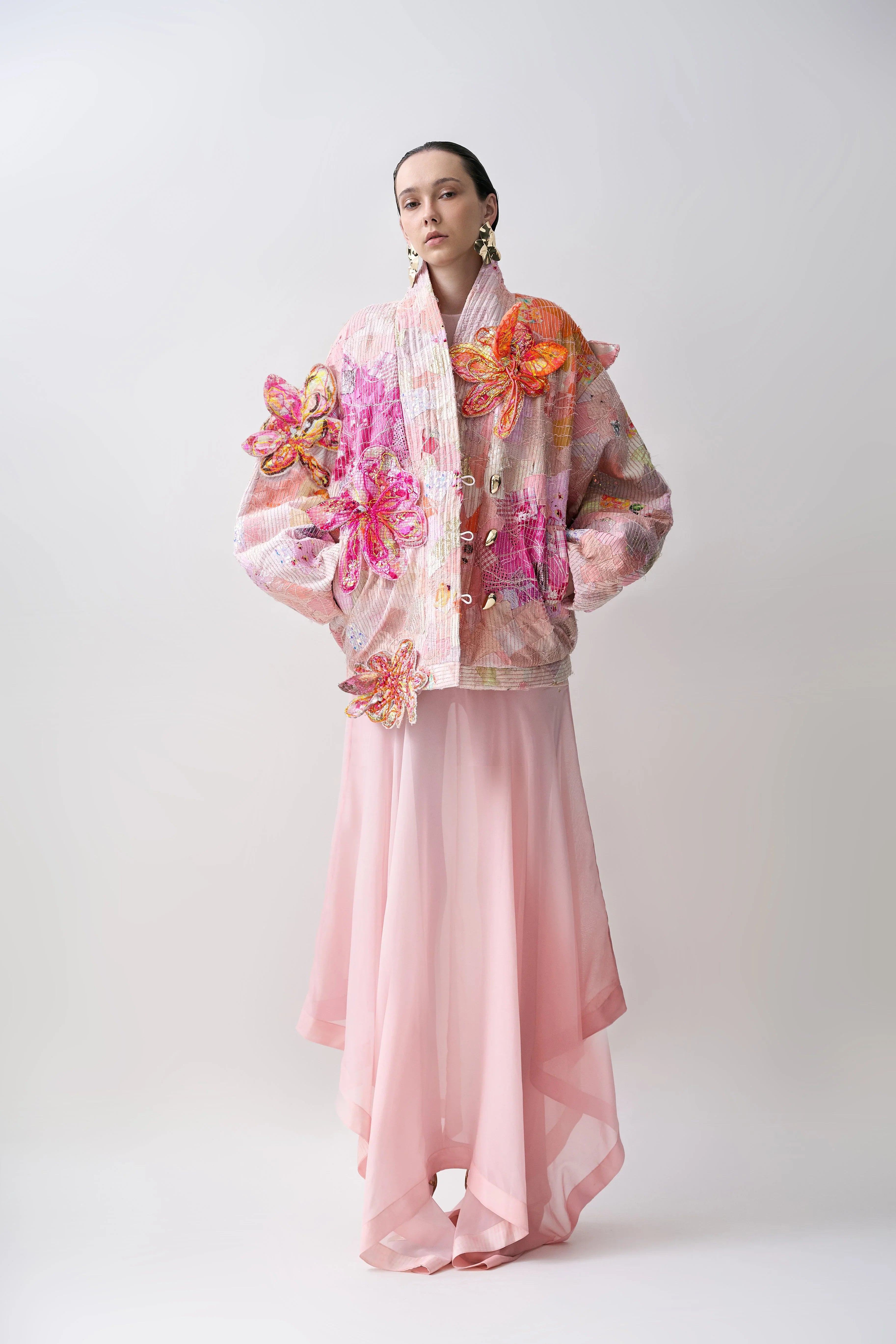 KHAAR | March Flower Bomber Jacket
