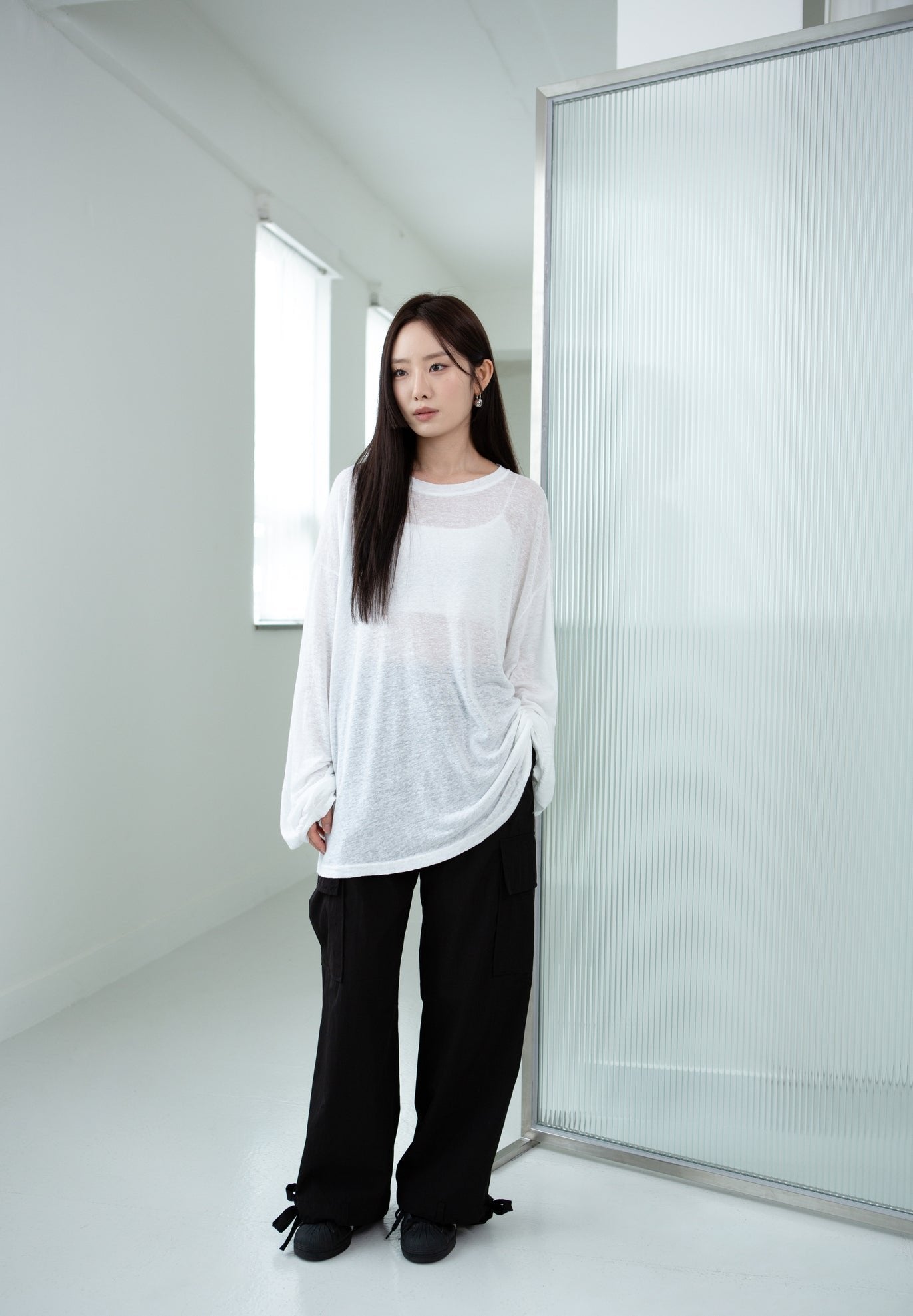 SAERO COLLECTIVE | Myeon Long Sleeve Top | White