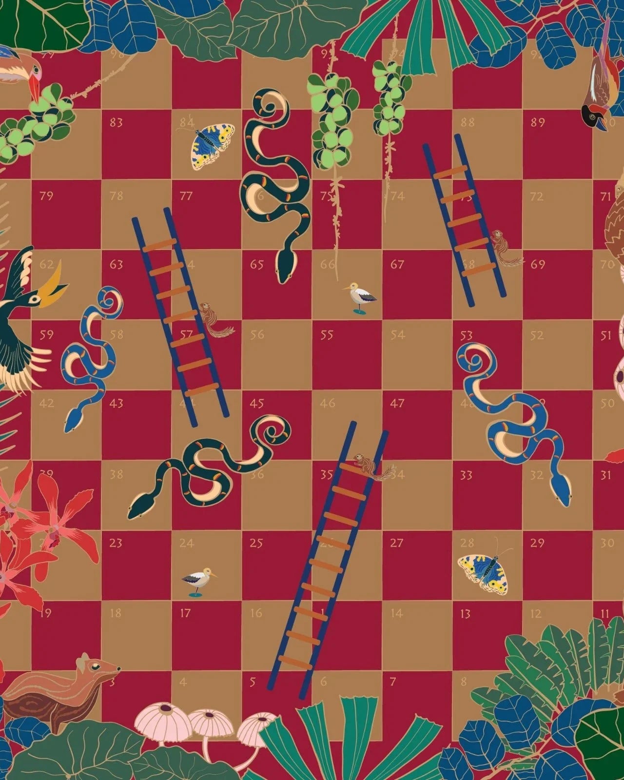 BINARY STYLE | Snake and Ladder Silk Scarf