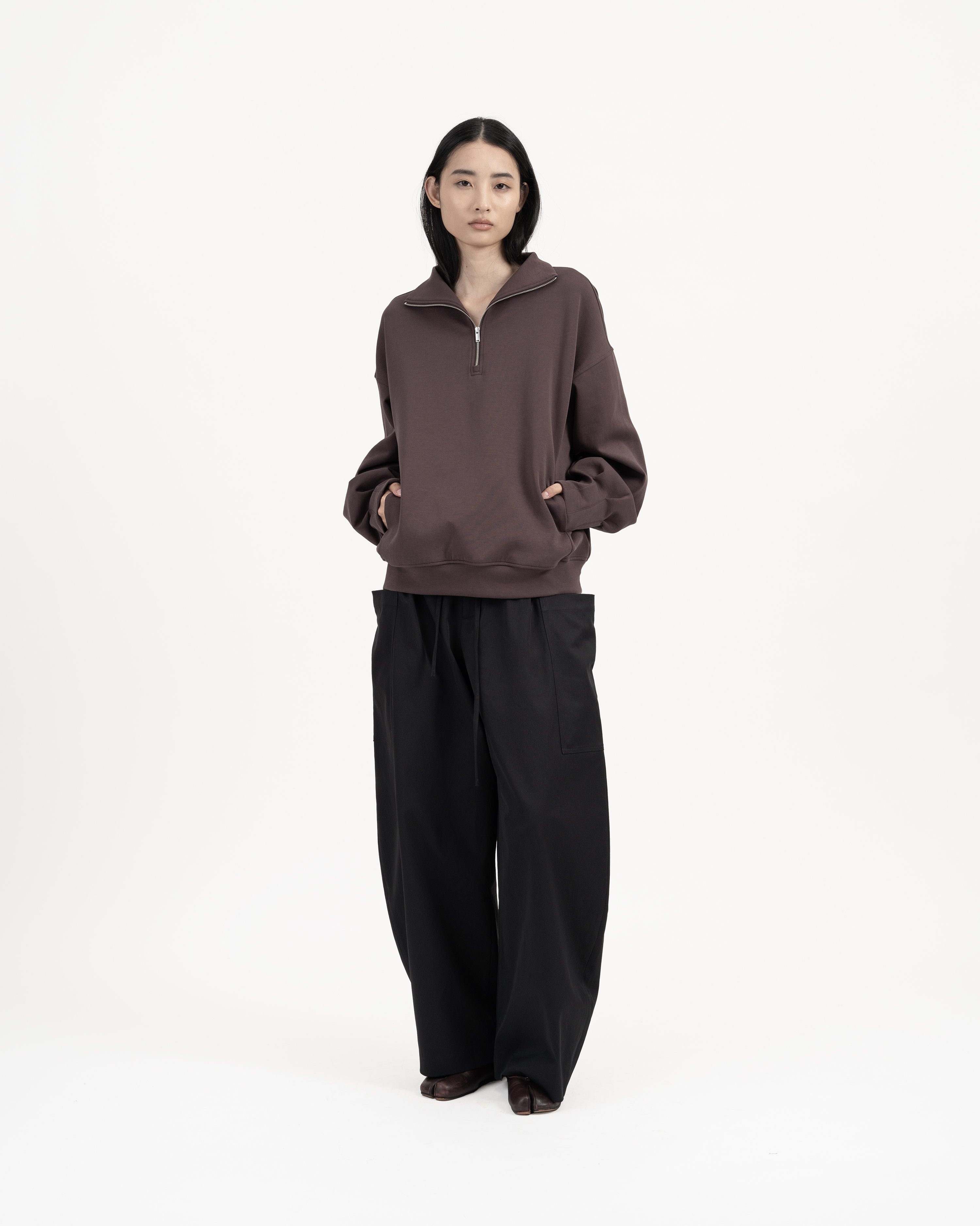 GRAYE | Quarter Zip Pullover - Fig