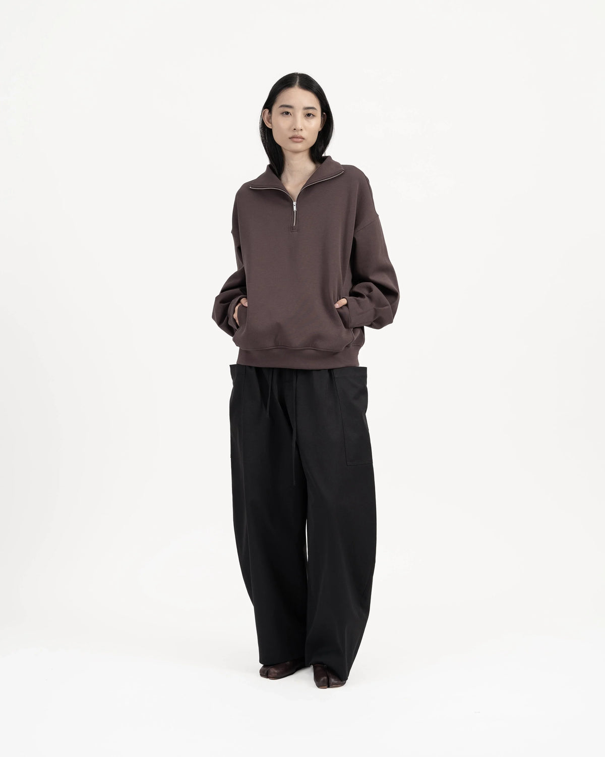 GRAYE | Quarter Zip Pullover - Fig